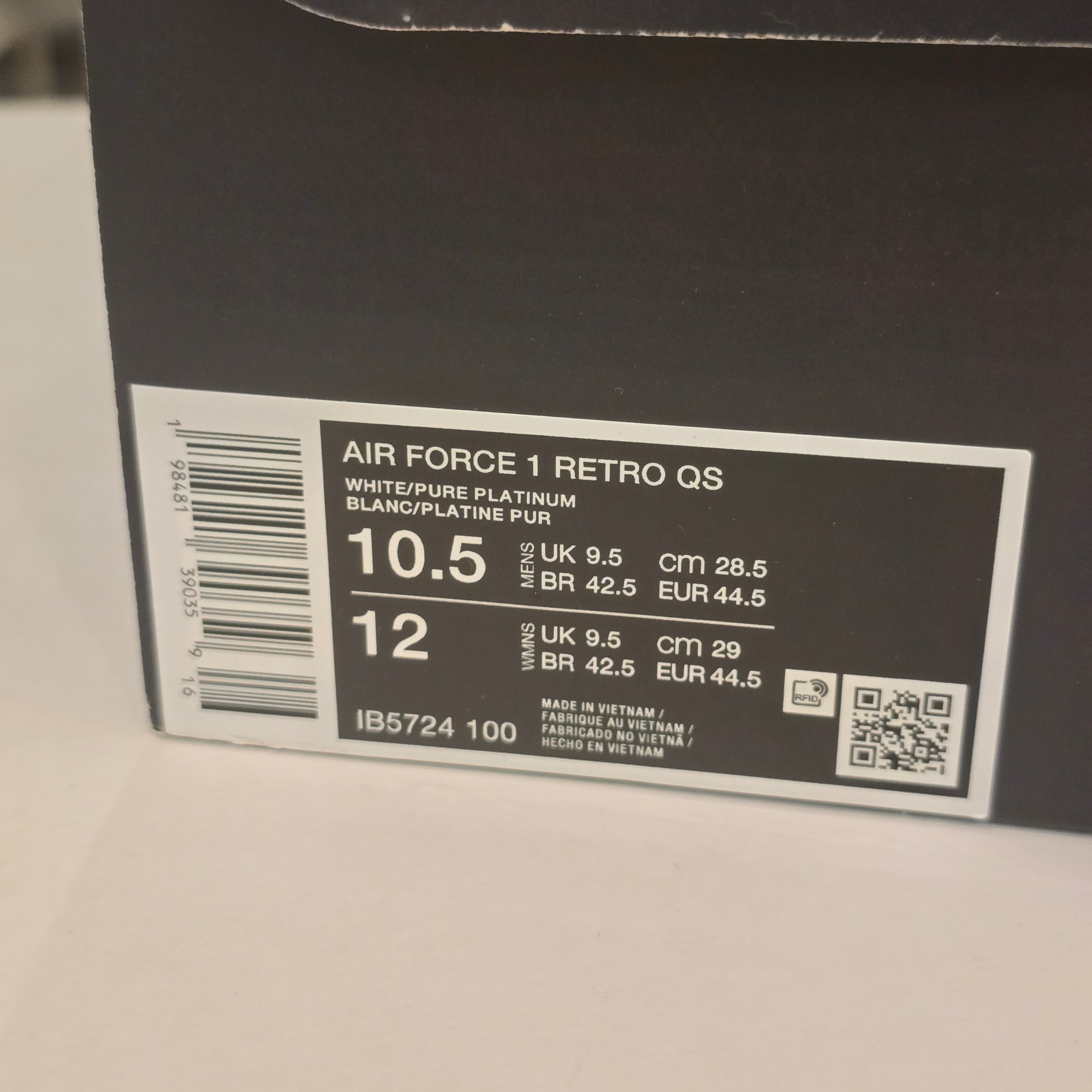 Nike Air Force 1 Low Invisible Women 2.0 SZ 10.5