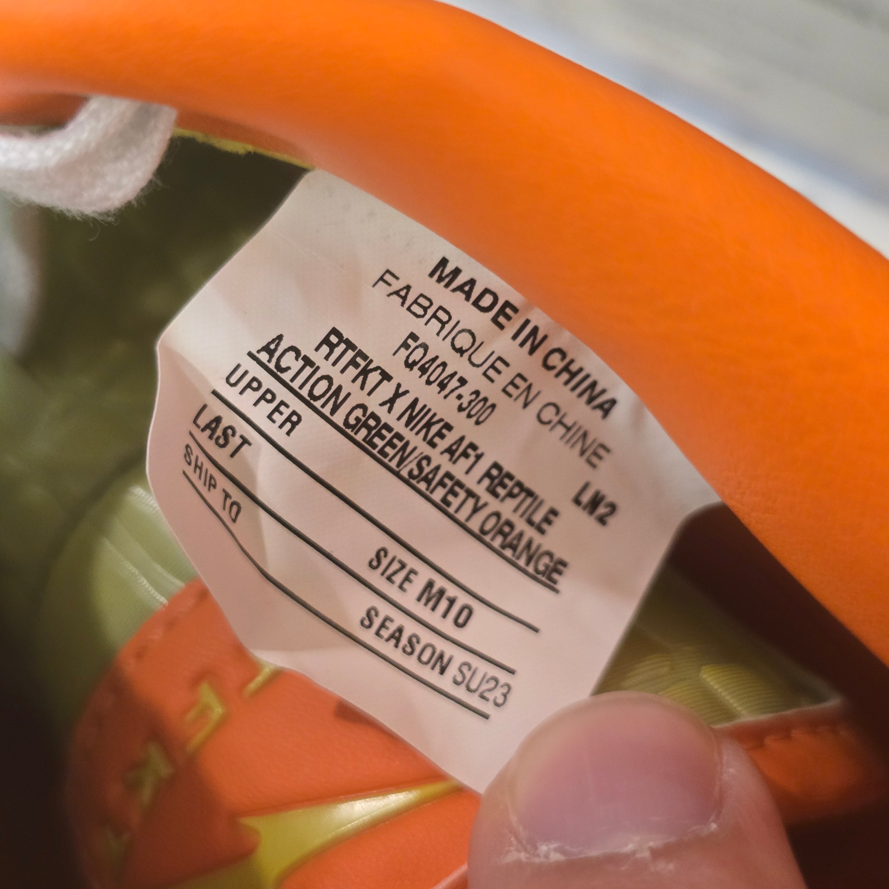 Nike Air Force 1 Low RTFKT Clone X Reptile (Edition of 381) SZ 10