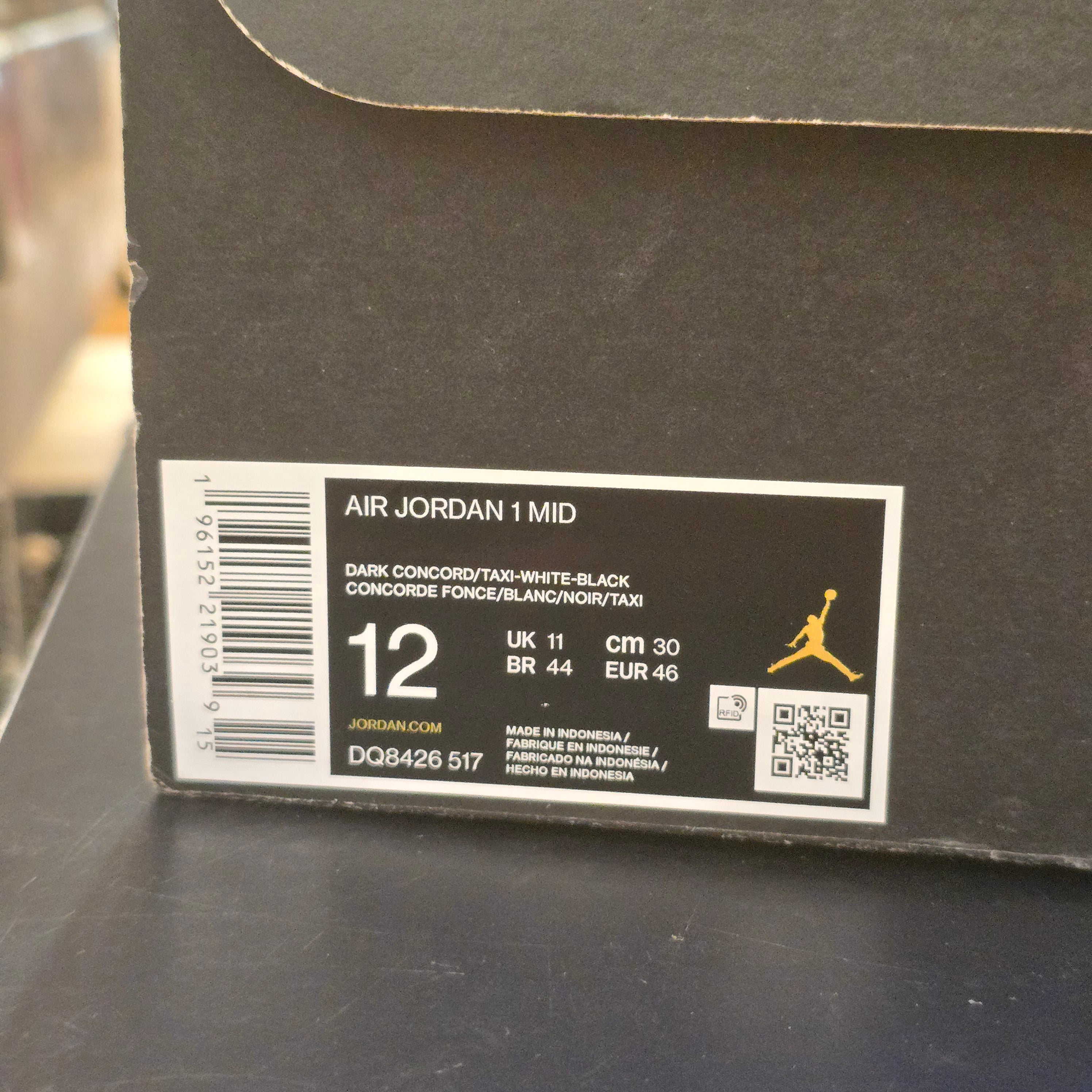 Jordan 1 Mid Lakers SZ 12 USED