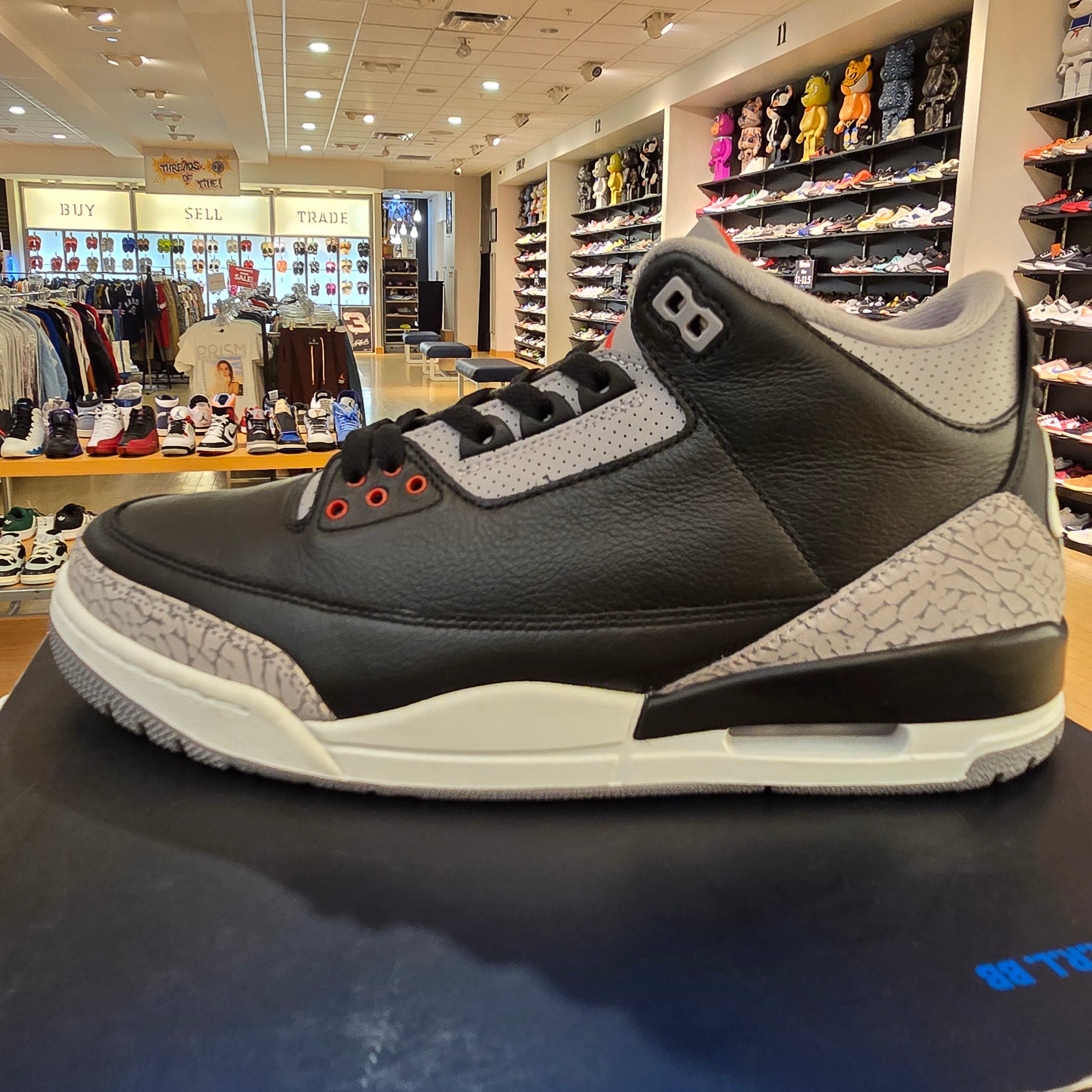 Jordan 3 Retro Black Cement (2024) SZ 10.5 USED NO BOX