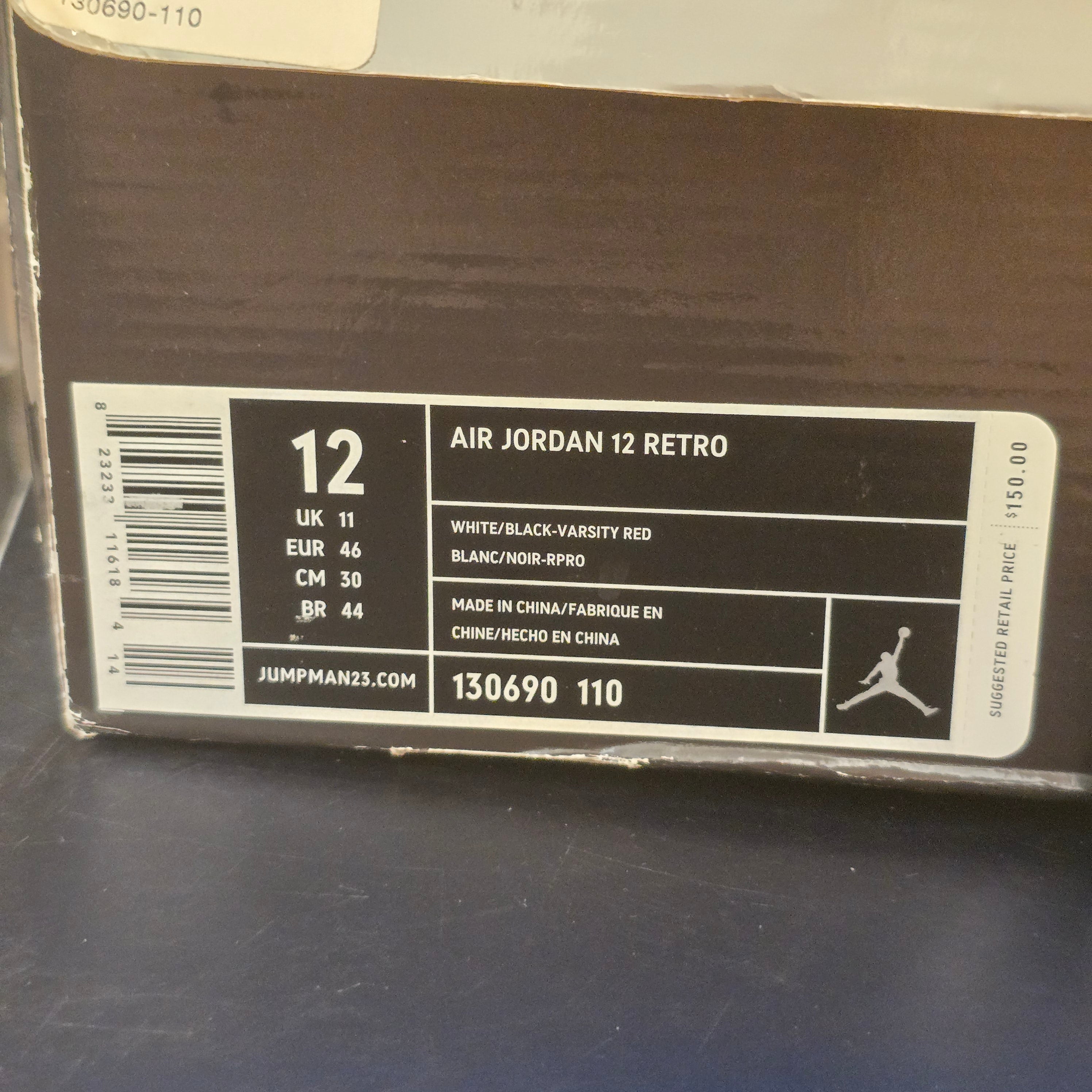 Jordan 12 Retro Cherry (2009) SZ 12 USED (SEPERATION NOT SAFE TO WEAR)