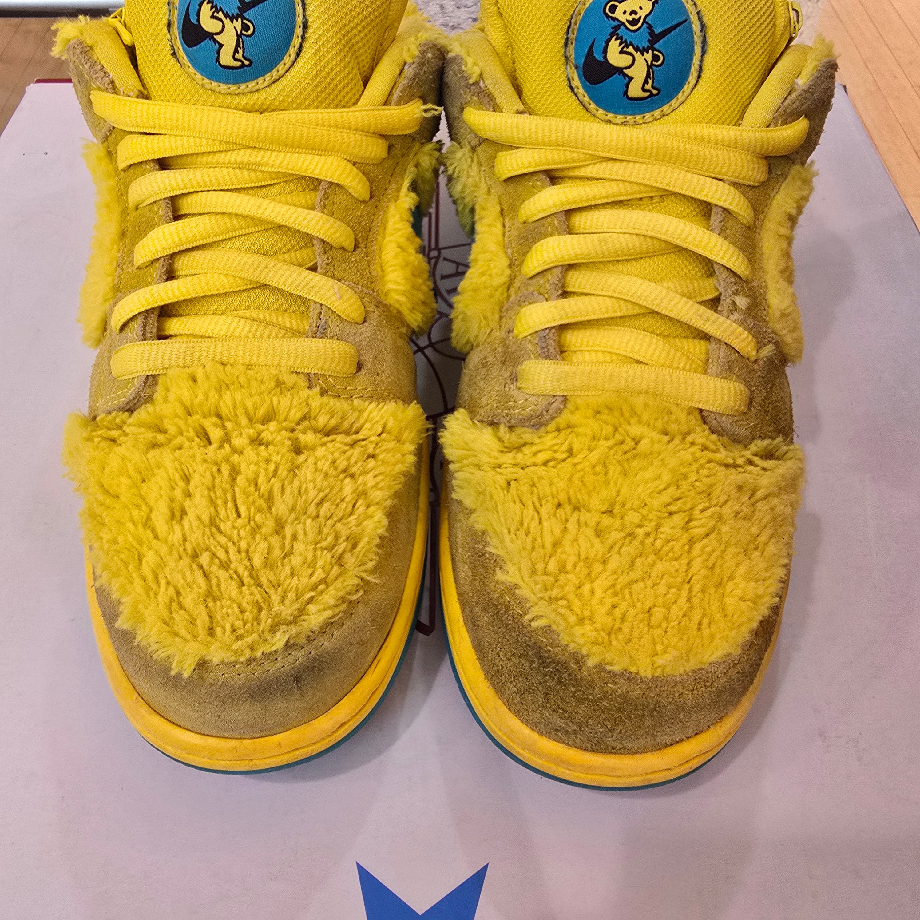 Nike SB Dunk Low Grateful Dead Bears Opti Yellow SZ 8.5 USED NO BOX