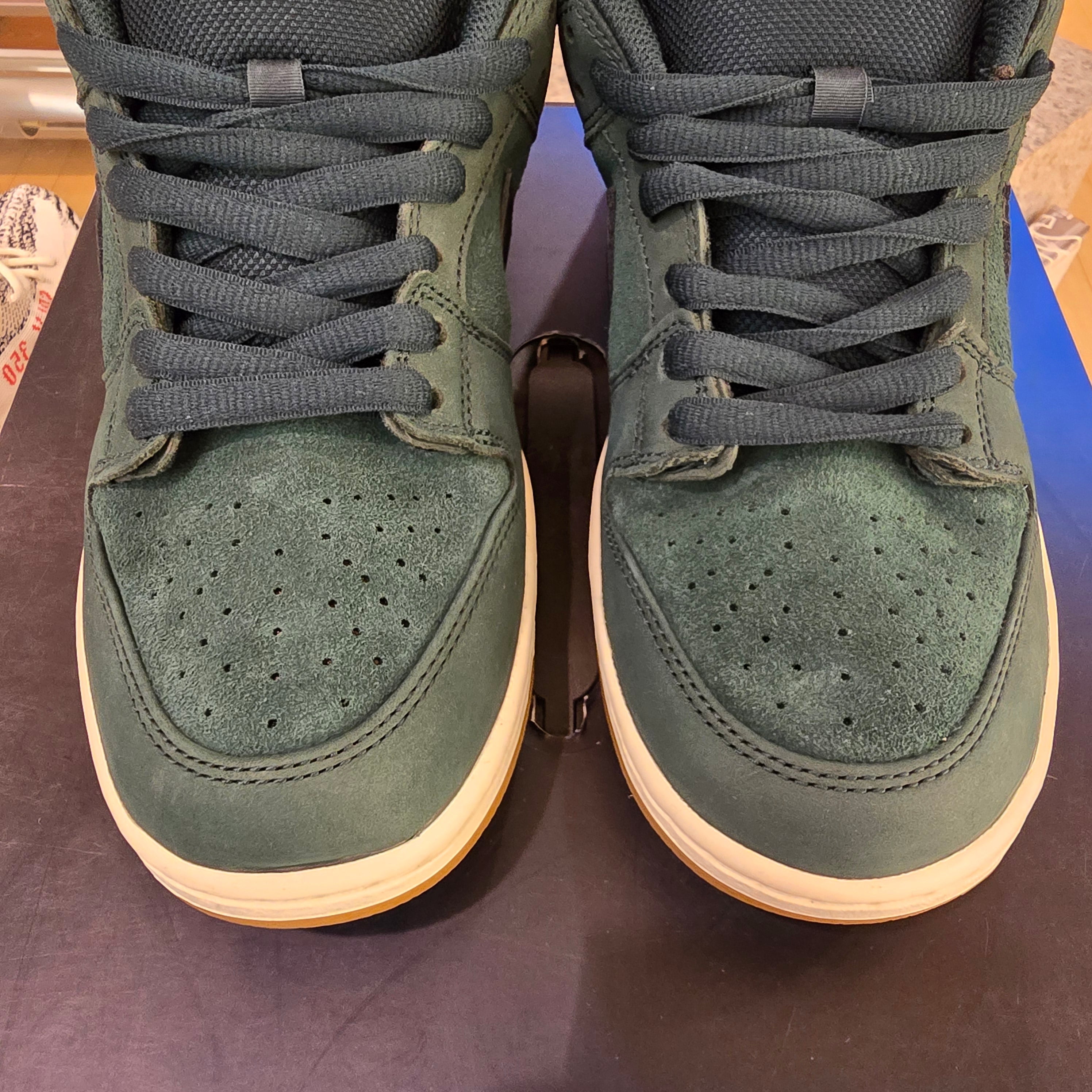 Nike SB Dunk Low Pro Deep Fir SZ 10.5 MISSING LID