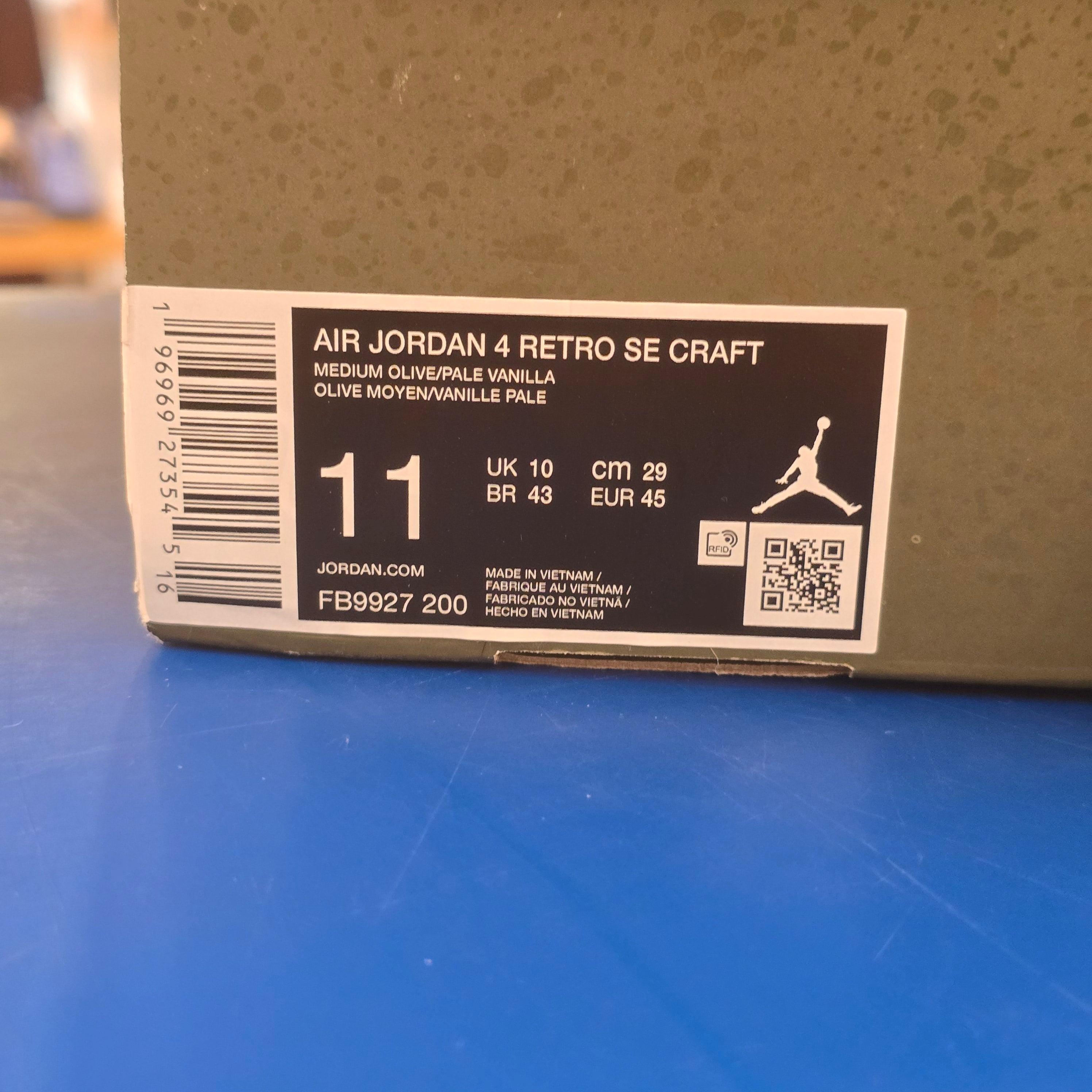 Jordan 4 Retro SE Craft Medium Olive SZ 11 USED