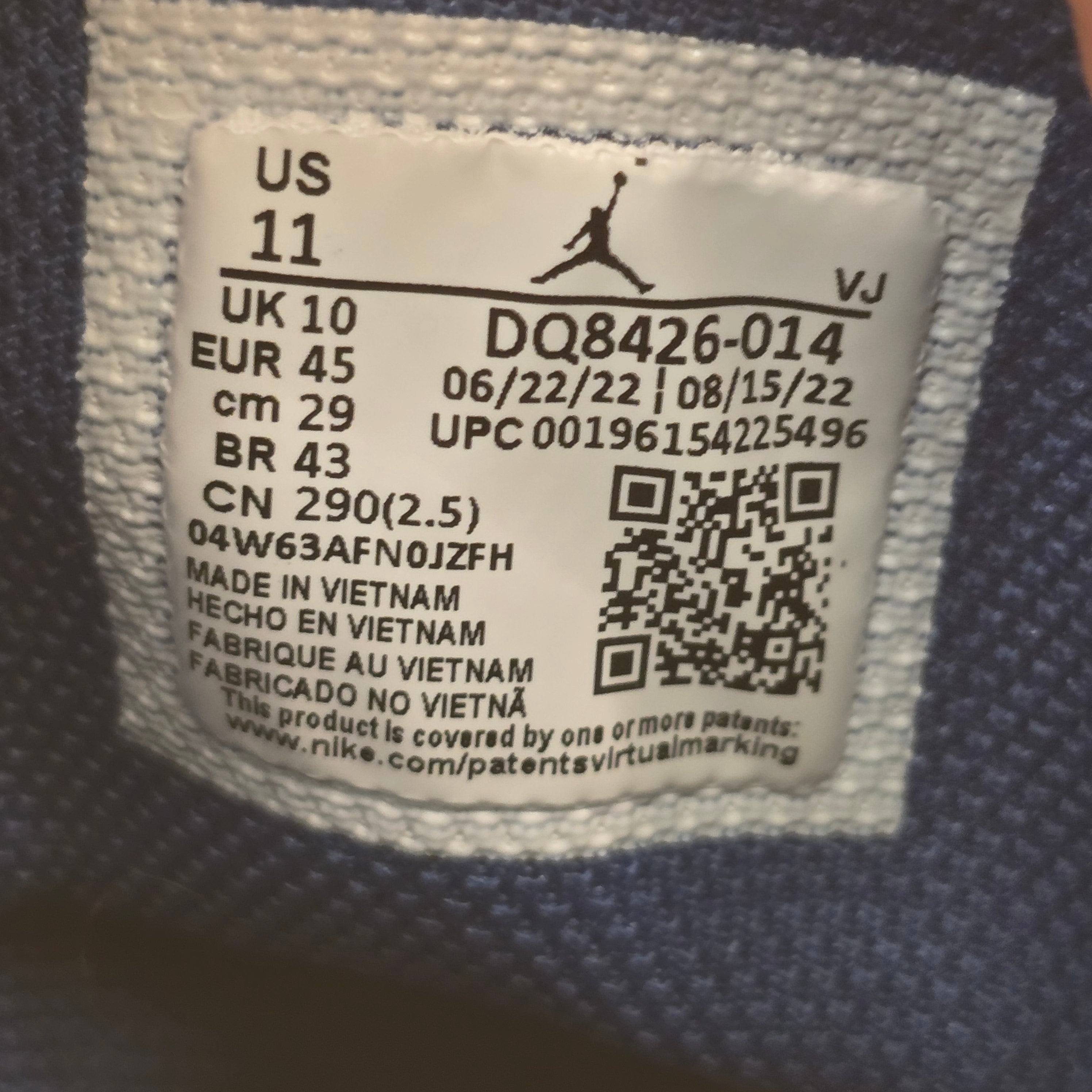 Jordan 1 Mid True Blue SZ 11 USED