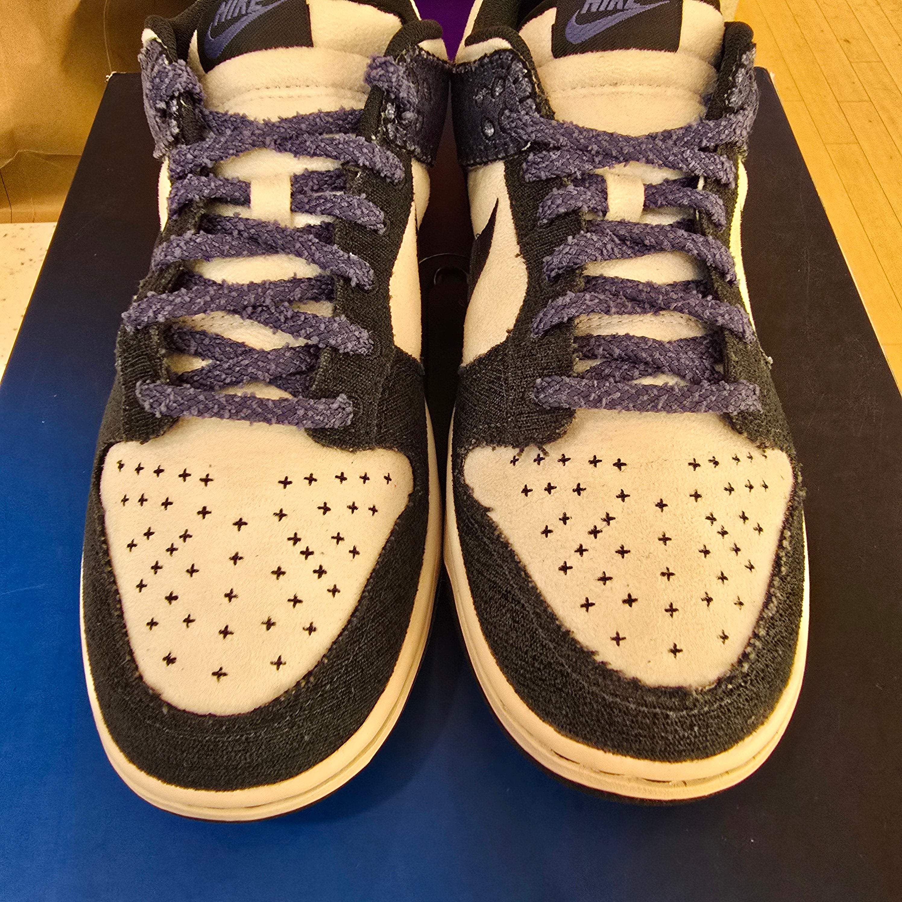 Nike Dunk Low Retro SE White Off Noir Sanded Purple SZ 9 MISSING LID