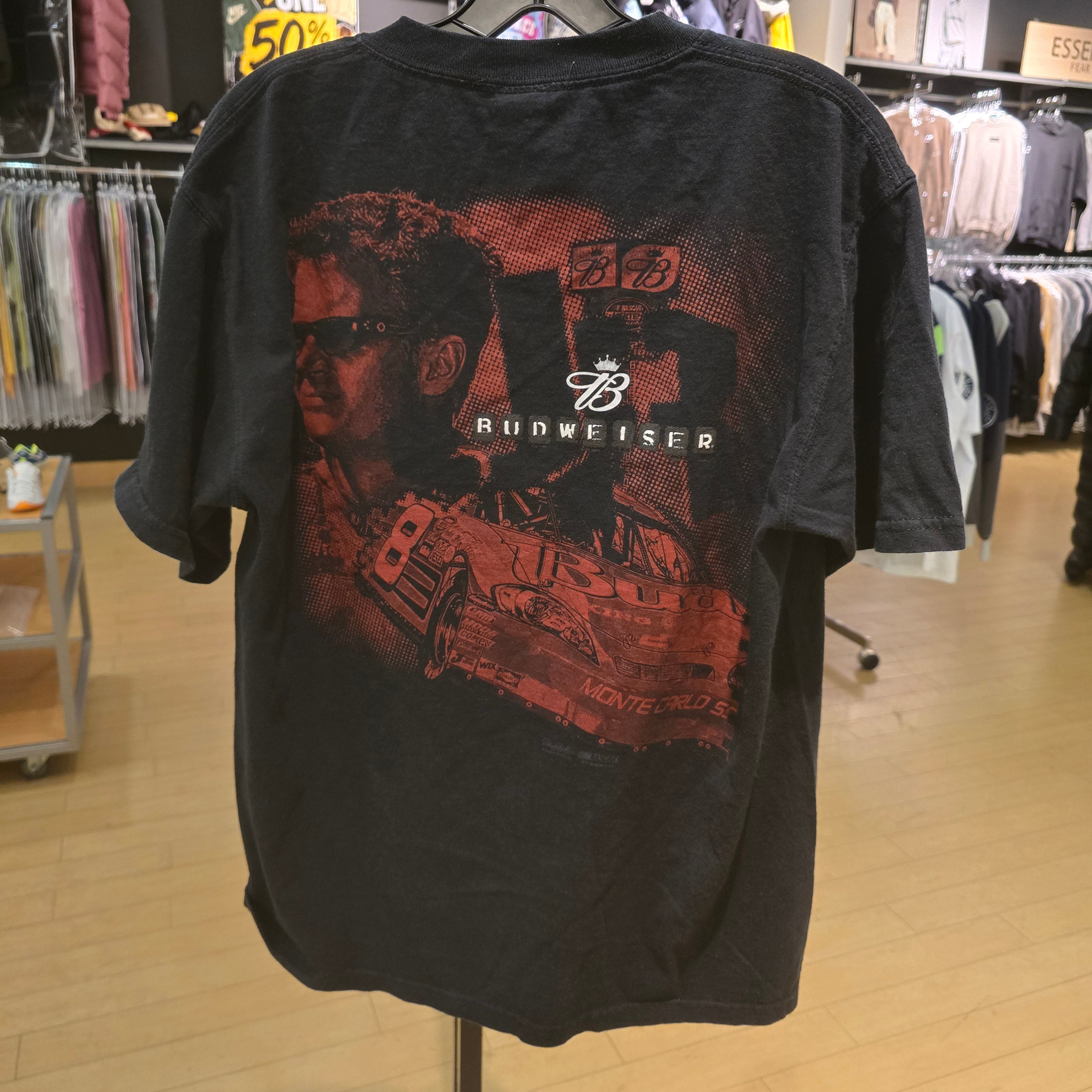 Y2K Dale Earnhardt Jr Budweiser Tee Black Size Medium