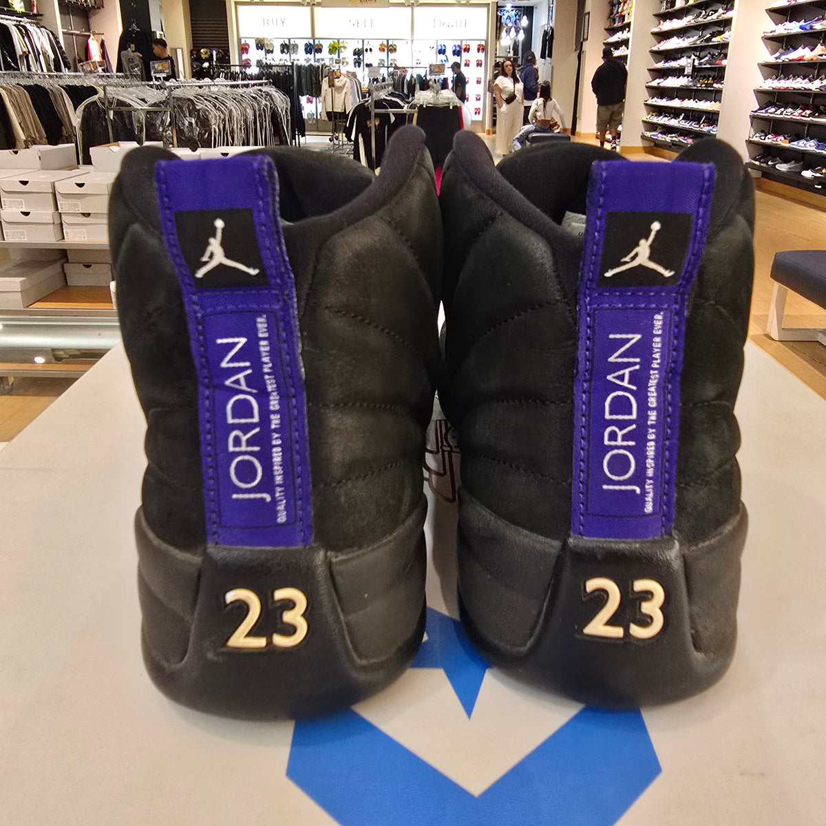 Jordan 12 Retro Black Dark Concord SZ 8.5 USED NO BOX