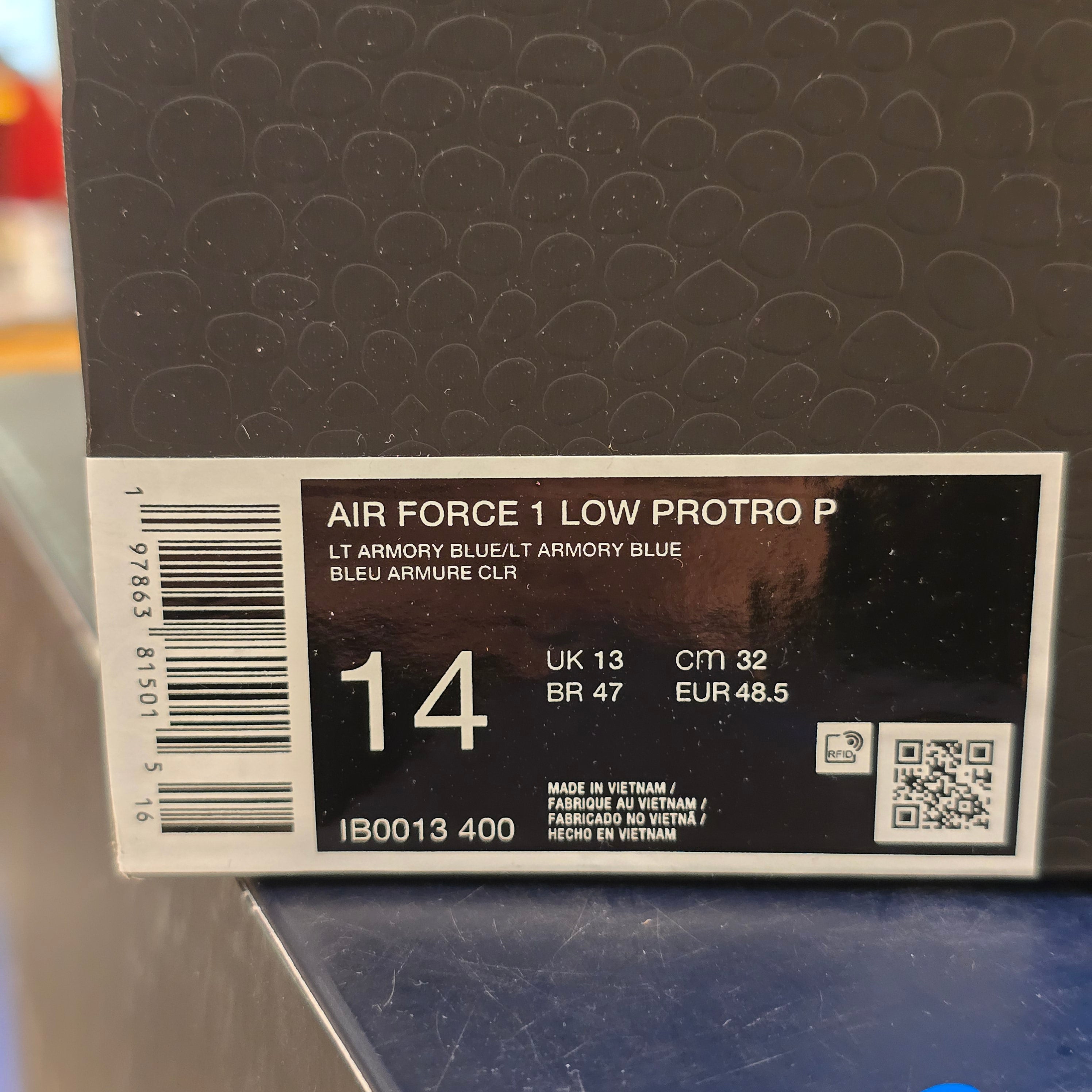 Nike Air Force 1 Low Protro Kobe Bryant Lenticular SZ 14 MISSING LID