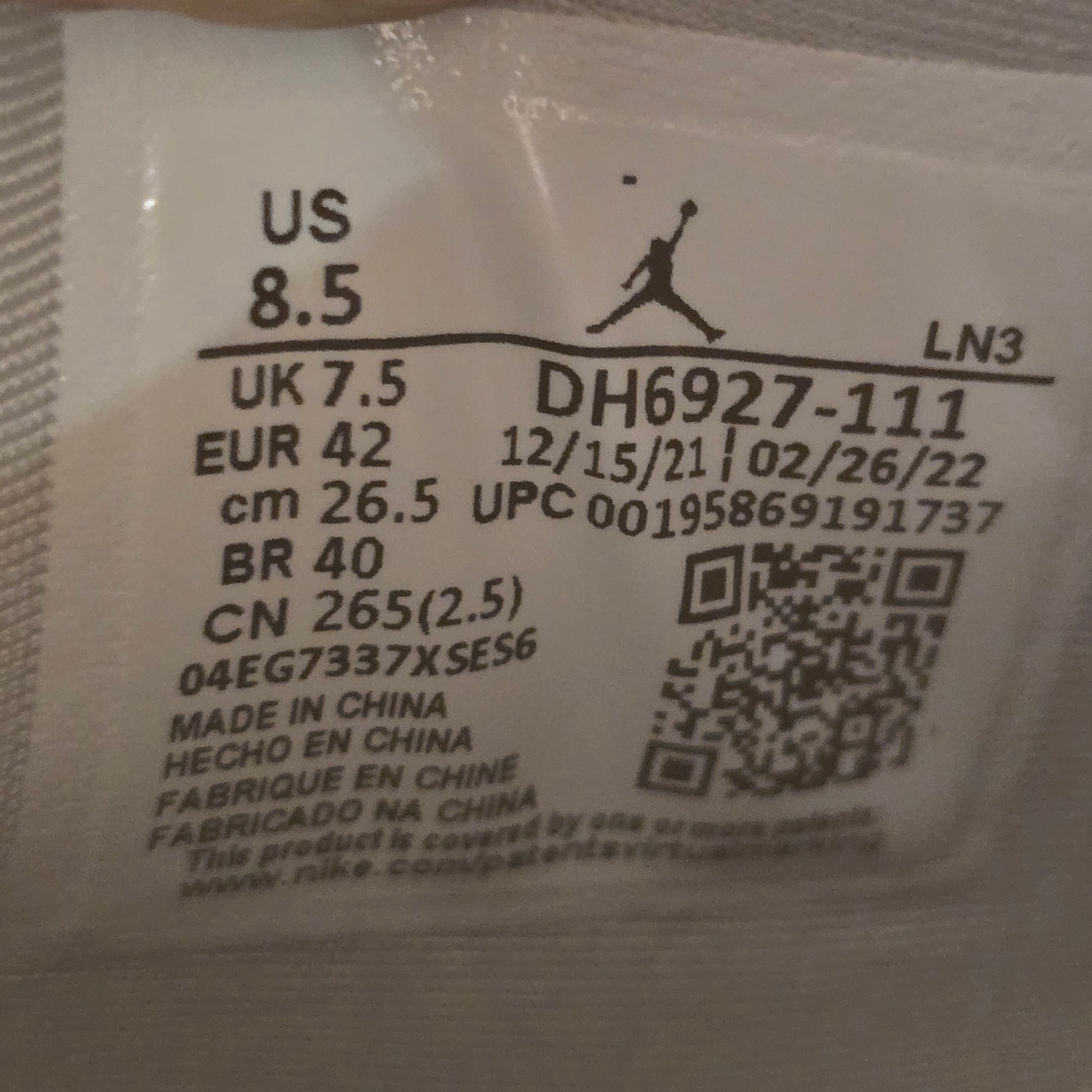 Jordan 4 Retro Military Black SZ 8.5 USED