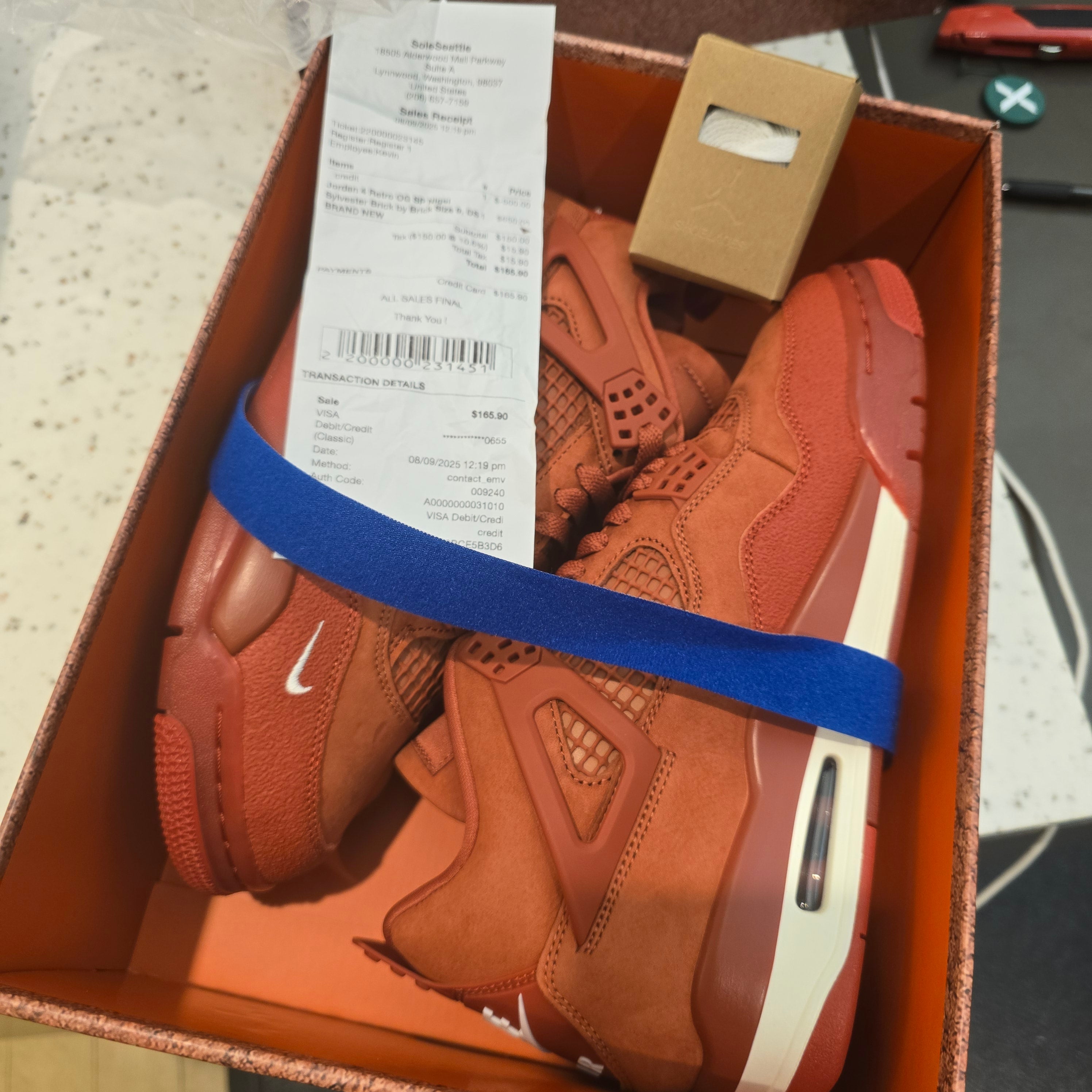 Jordan 4 Retro OG SP Nigel Sylvester Brick by Brick SZ 9