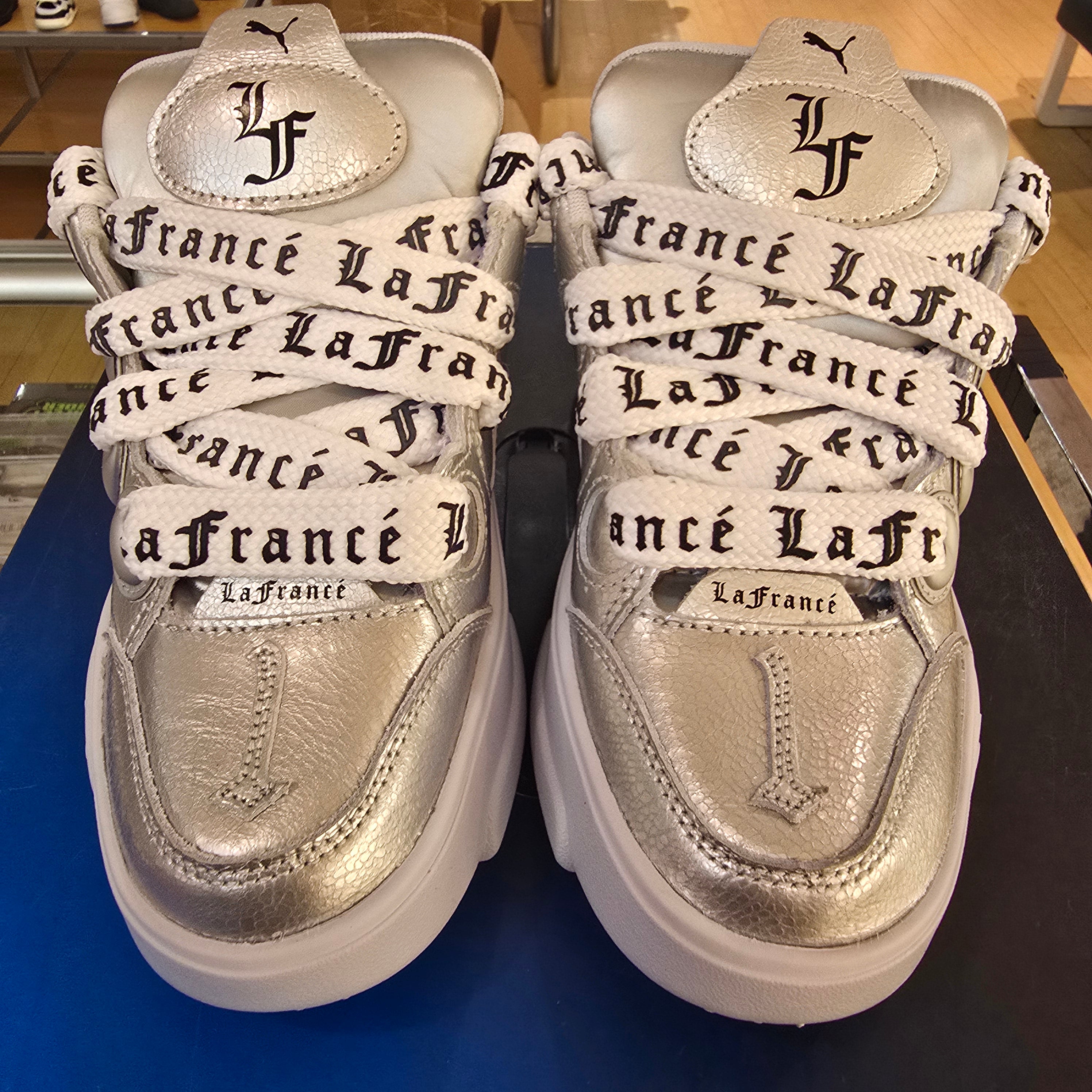 Puma LaFrance JR Written In Chrome Pack Silver Mist SZ 4.5 NO BOX