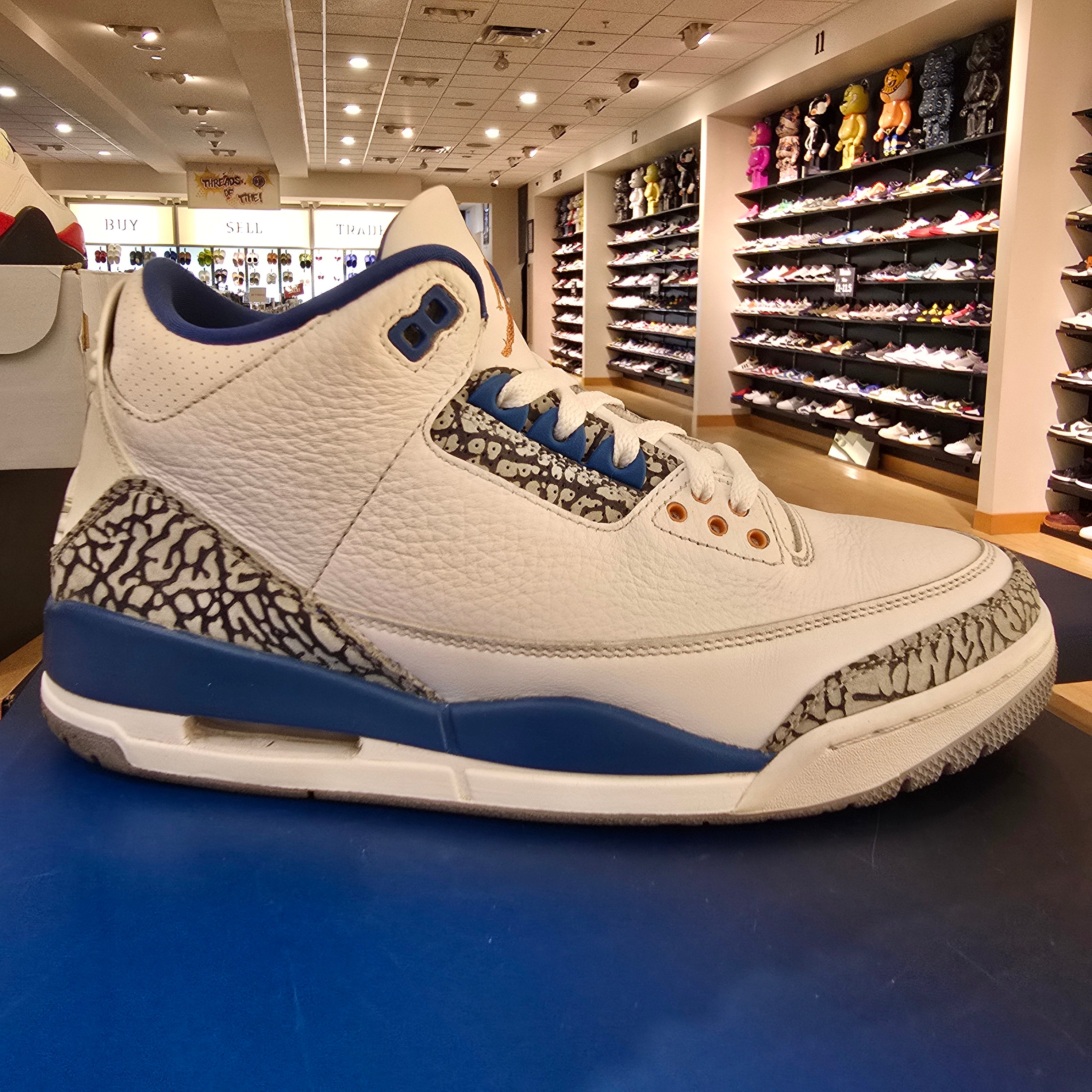 Jordan 3 Retro Wizards SZ 9.5 USED