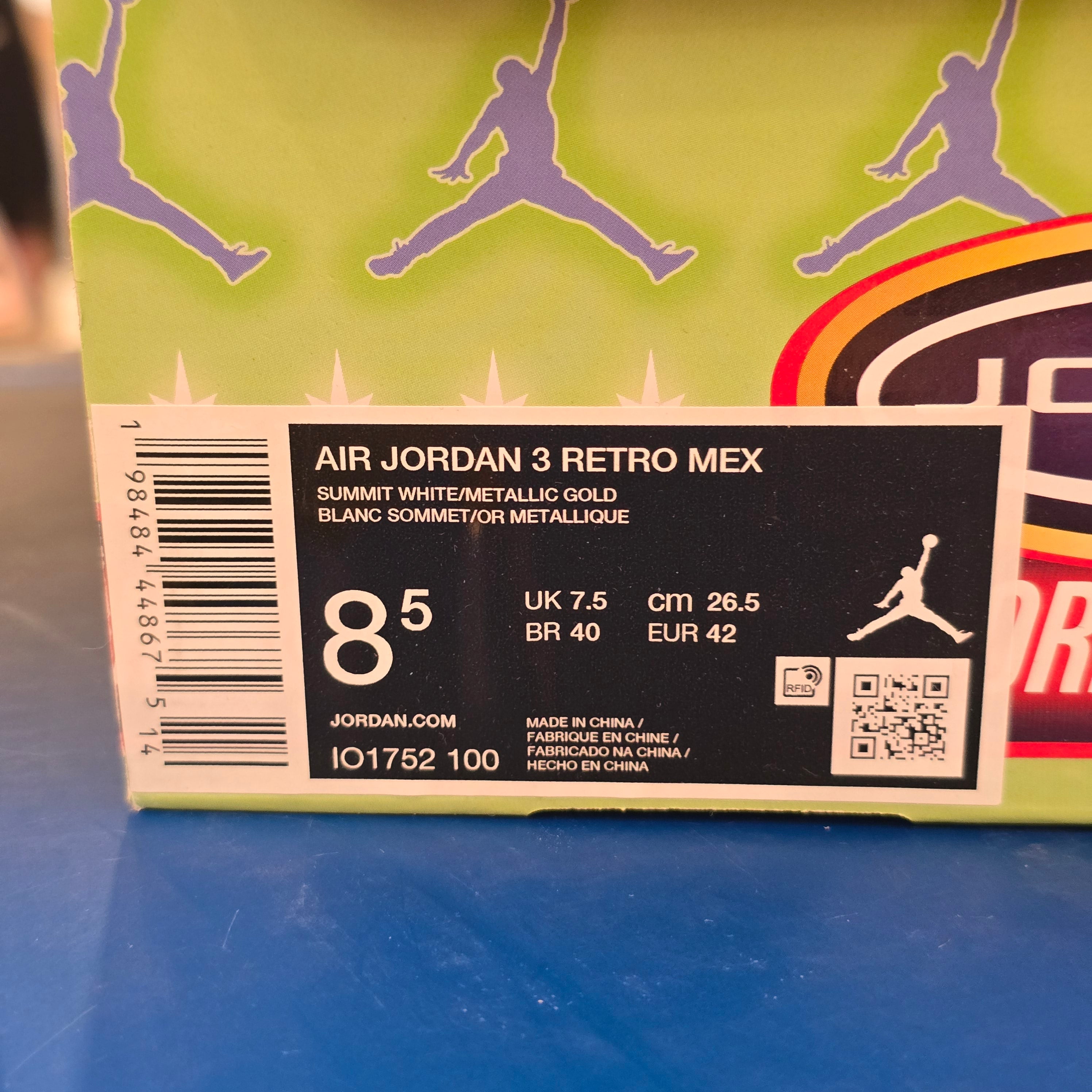 Jordan 3 Retro EL Vuelo Summit White SZ 8.5