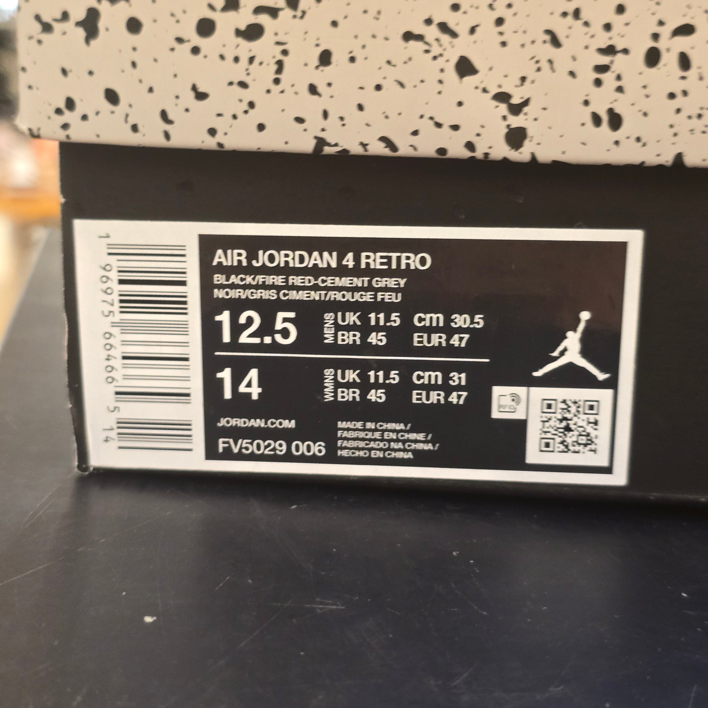 Jordan 4 Retro Bred Reimagined SZ 12.5