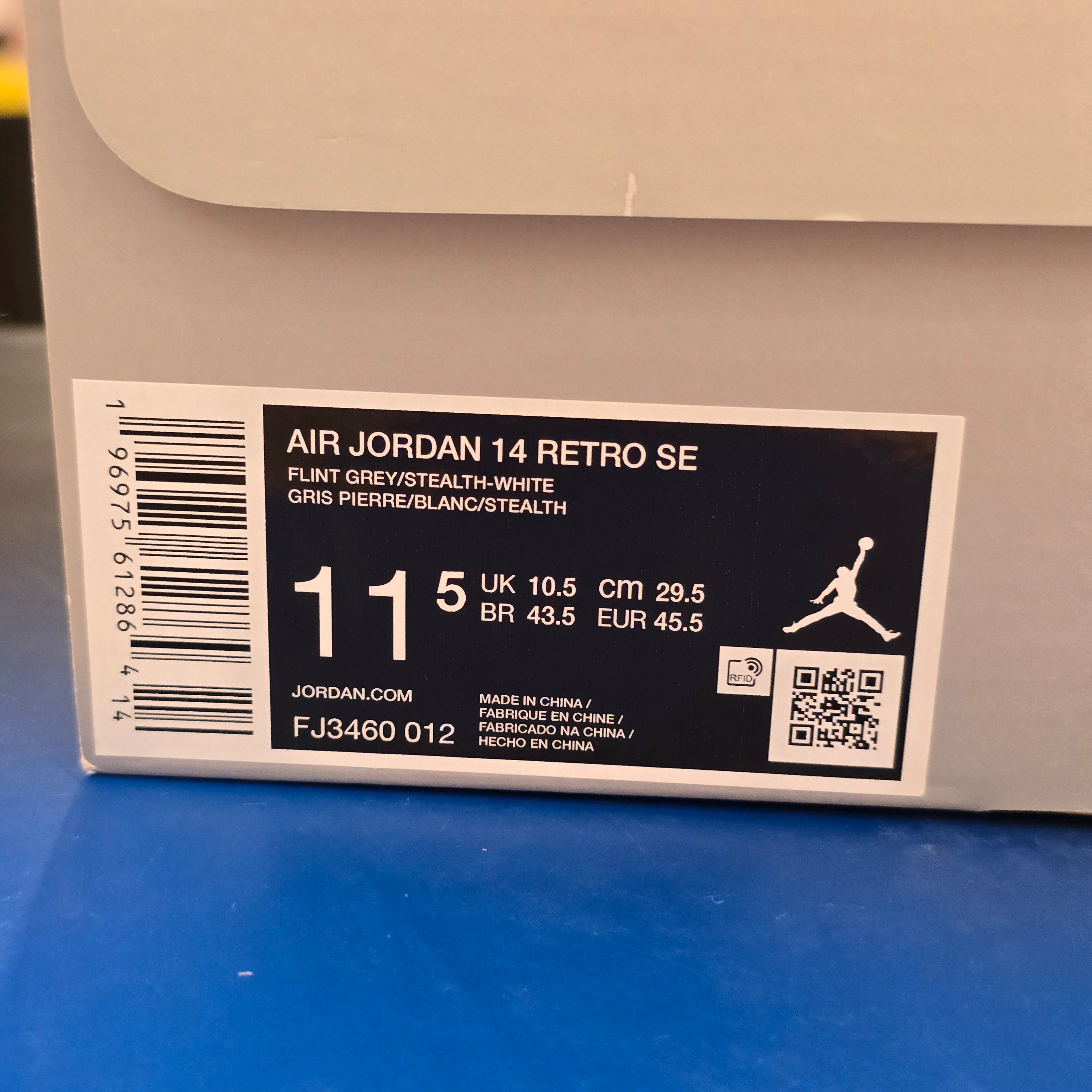 Jordan 14 Retro Flint Grey SZ 11.5 USED