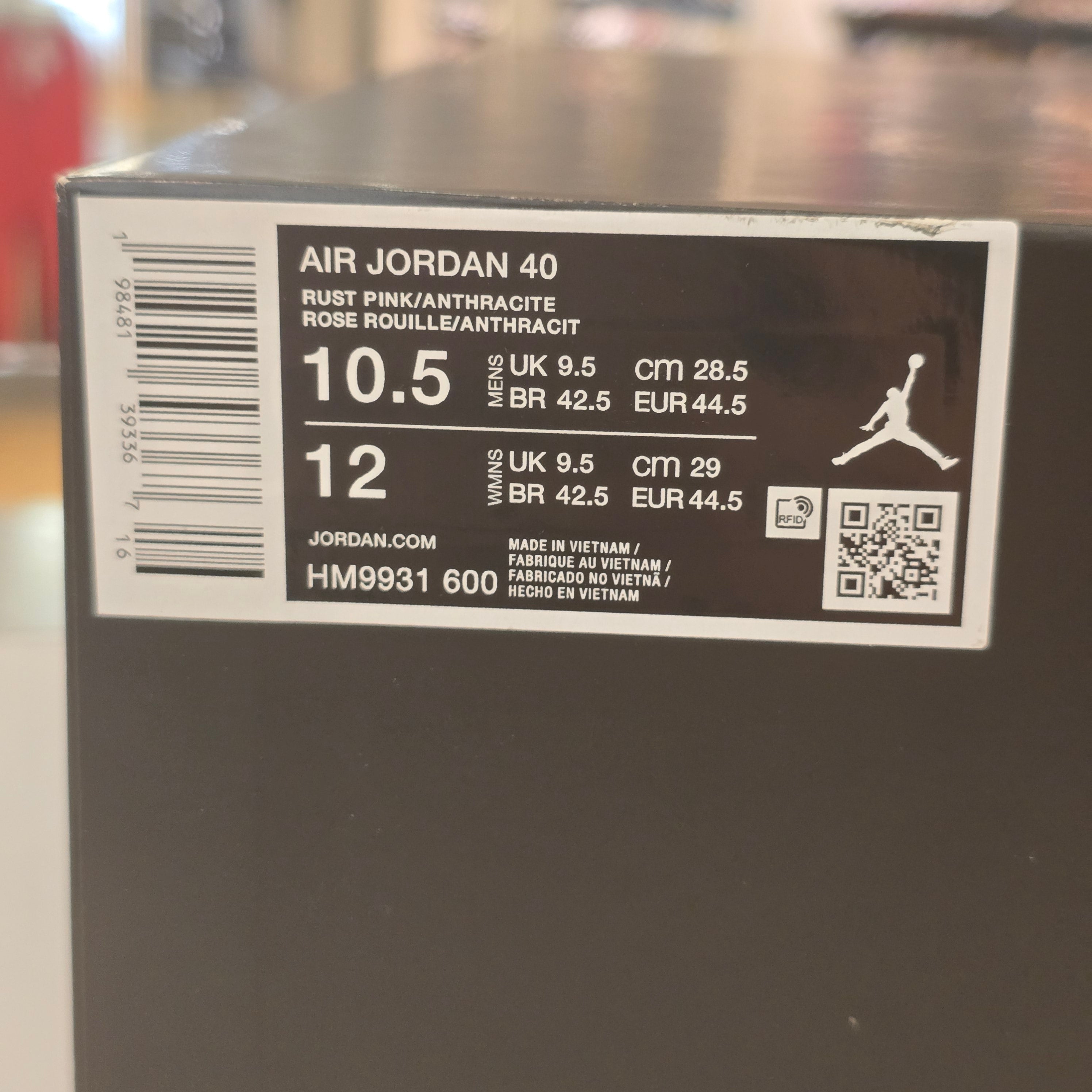 Jordan 40 Dusty Rose SZ 10.5