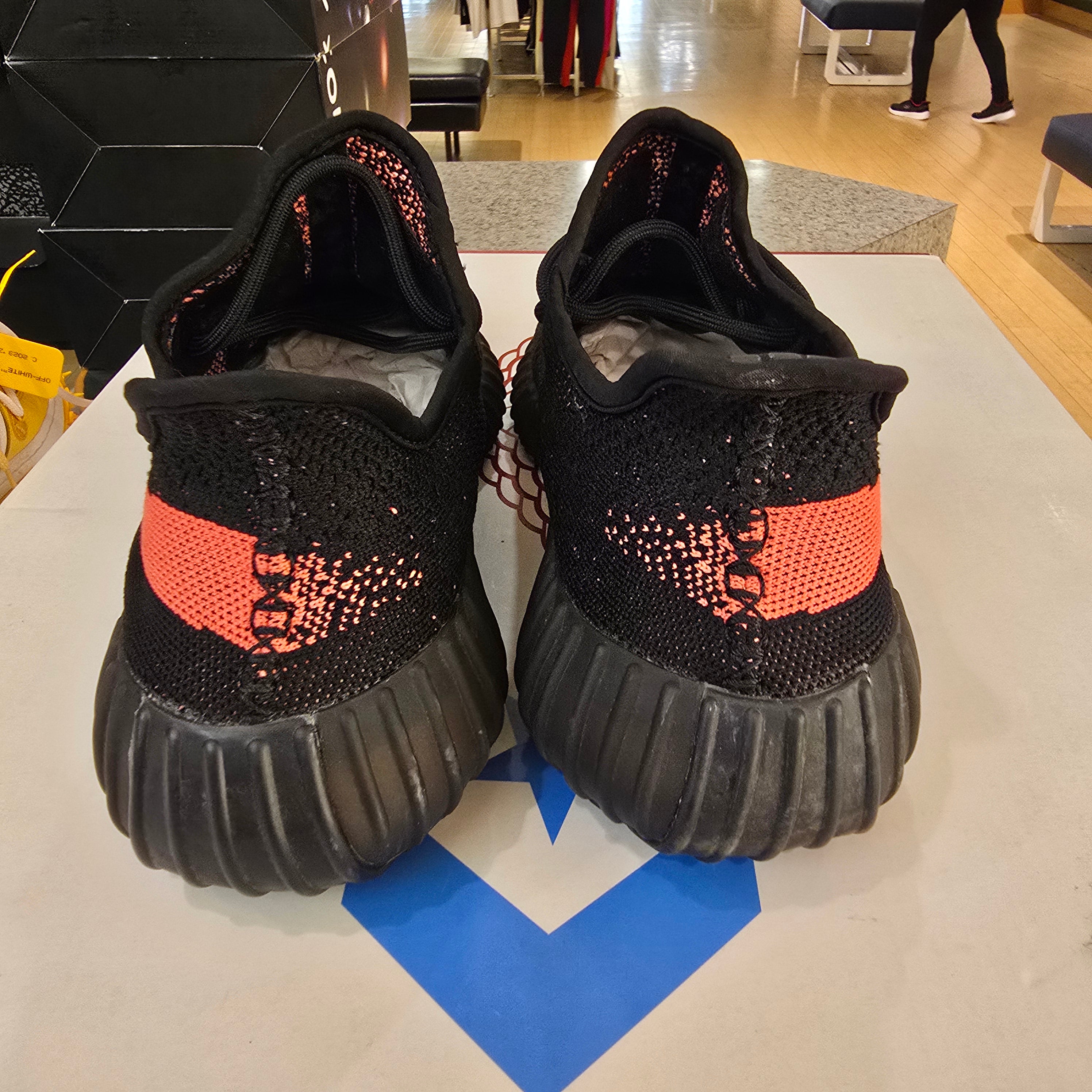 Adidas Yeezy Boost 350 V2 Core Black Red SZ 8.5 USED NO BOX