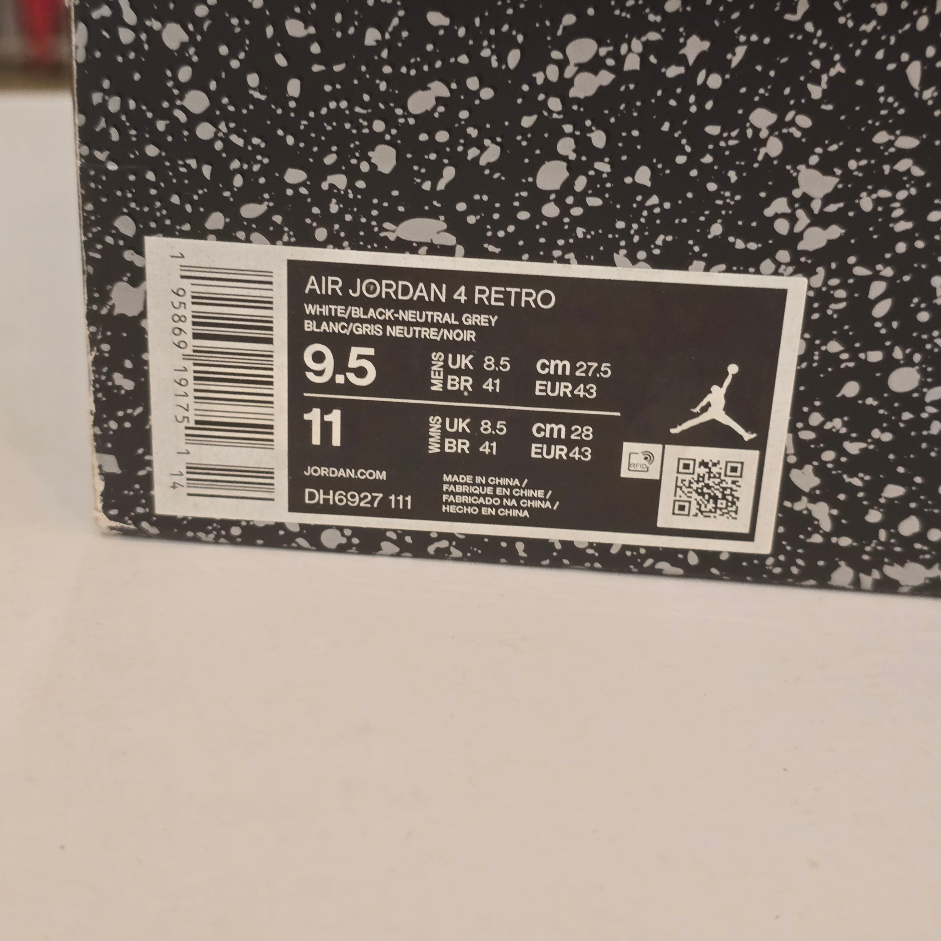Jordan 4 Retro Military Black SZ 9.5 USED