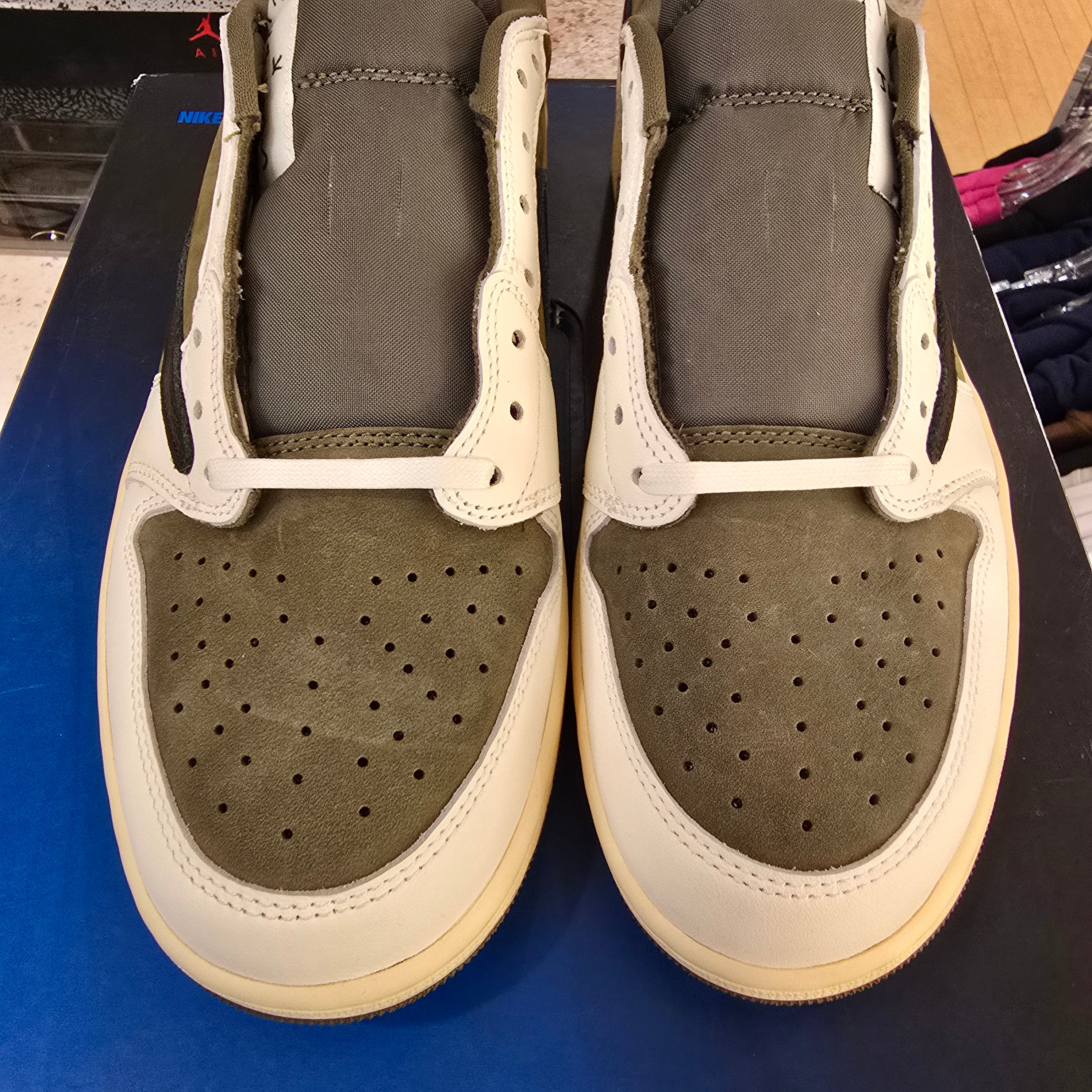 Jordan 1 Retro Low OG SP Travis Scott Medium Olive SZ 12