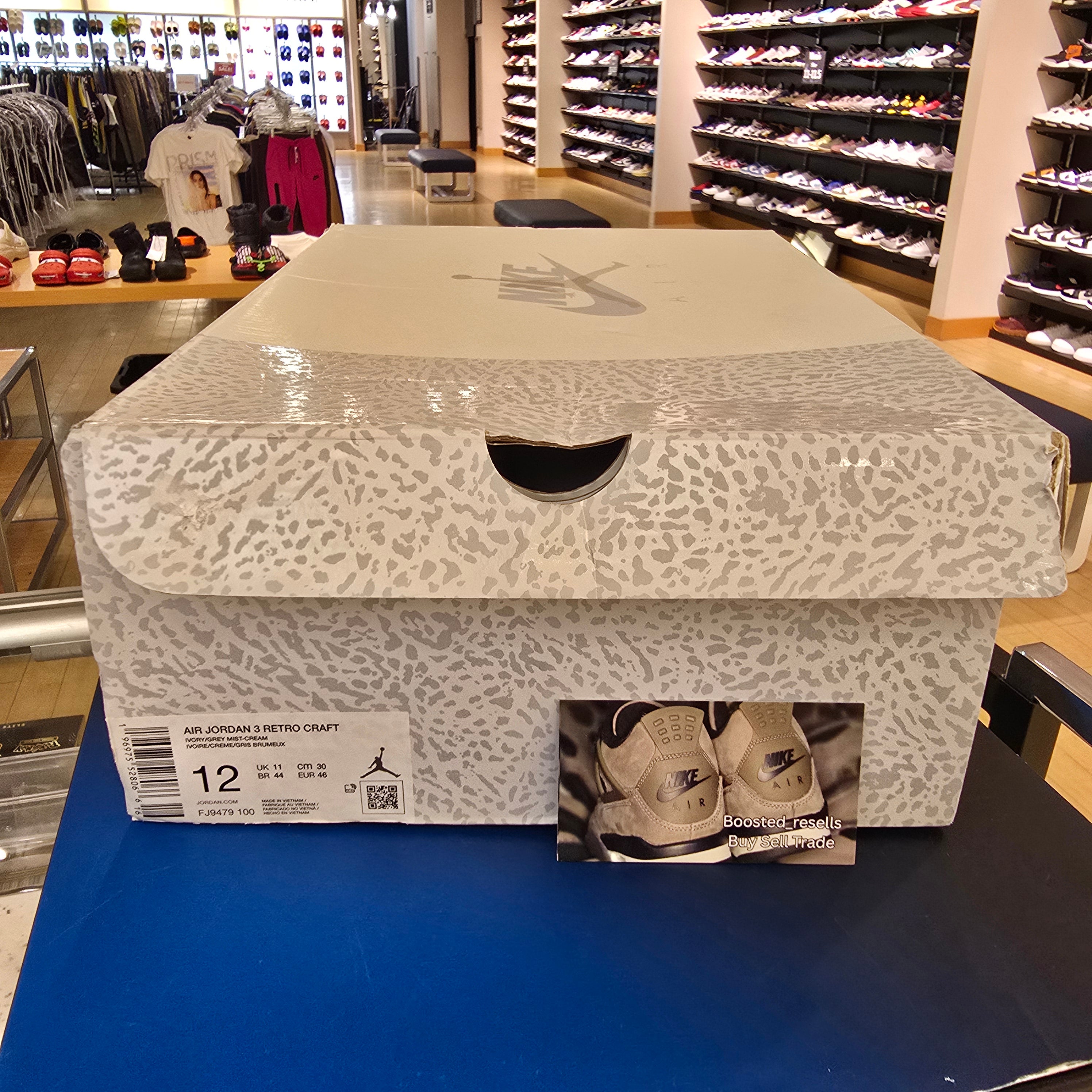 Jordan 3 Retro Craft Ivory SZ 12