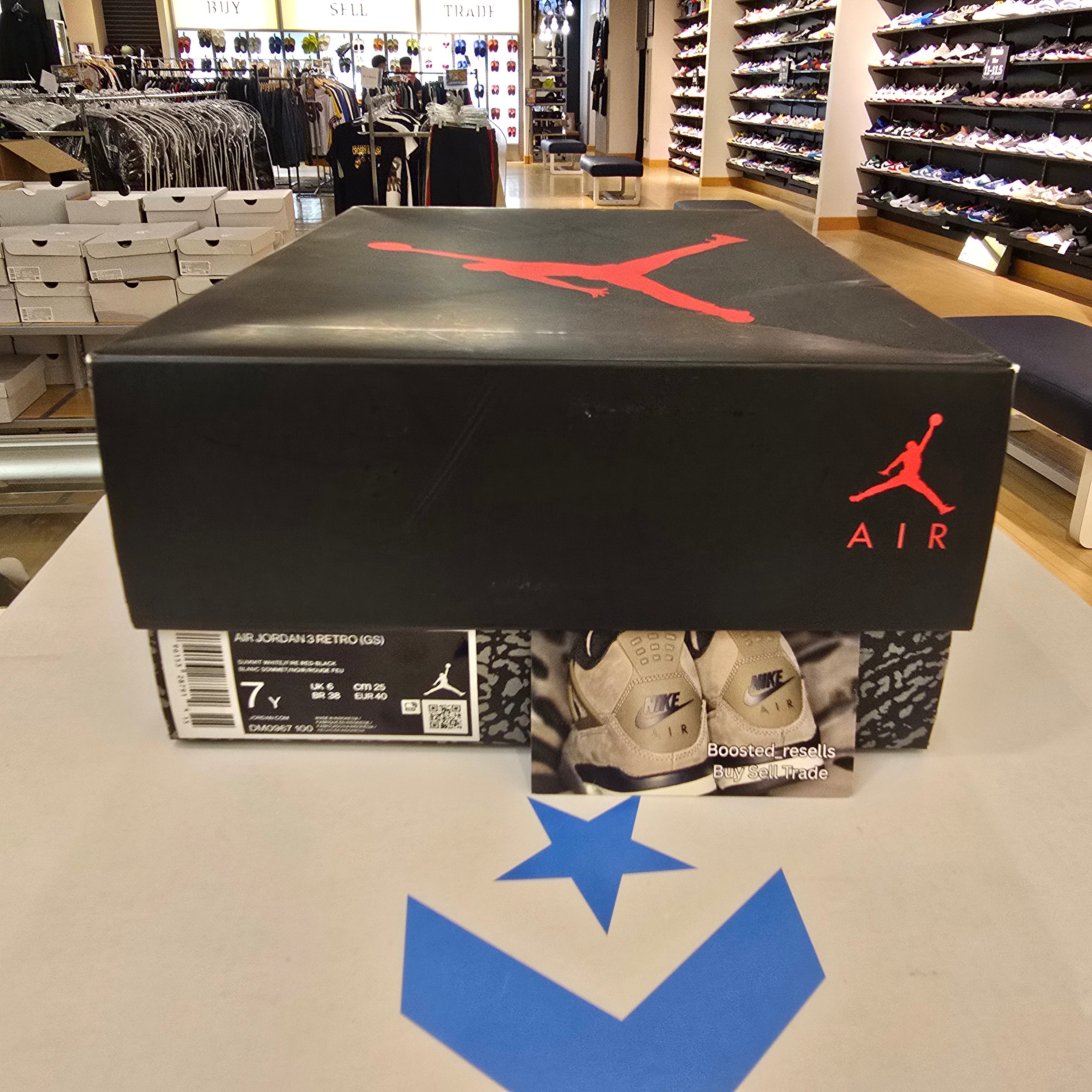 Jordan 3 Retro White Cement Reimagined (GS) SZ 7Y