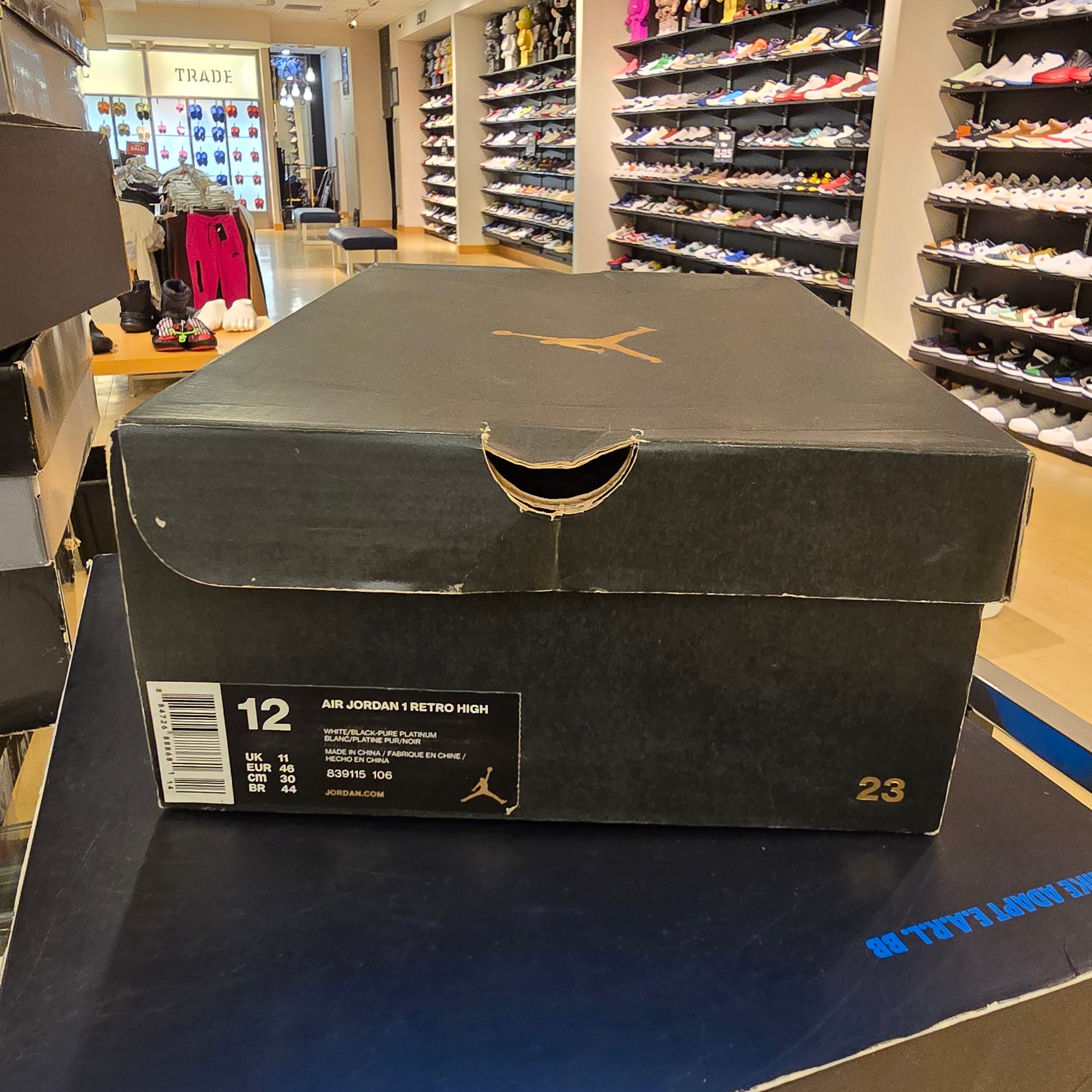 Jordan 1 White Elephant Print SZ 12 USED