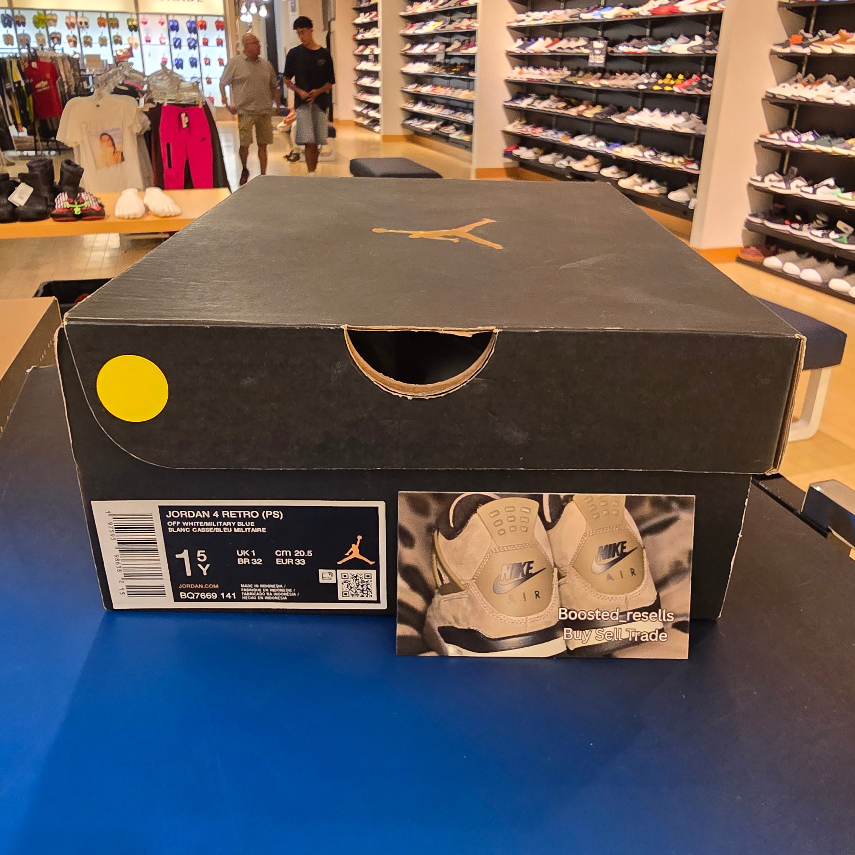 Jordan 4 Retro Military Blue (2024) (PS) SZ 1.5Y USED