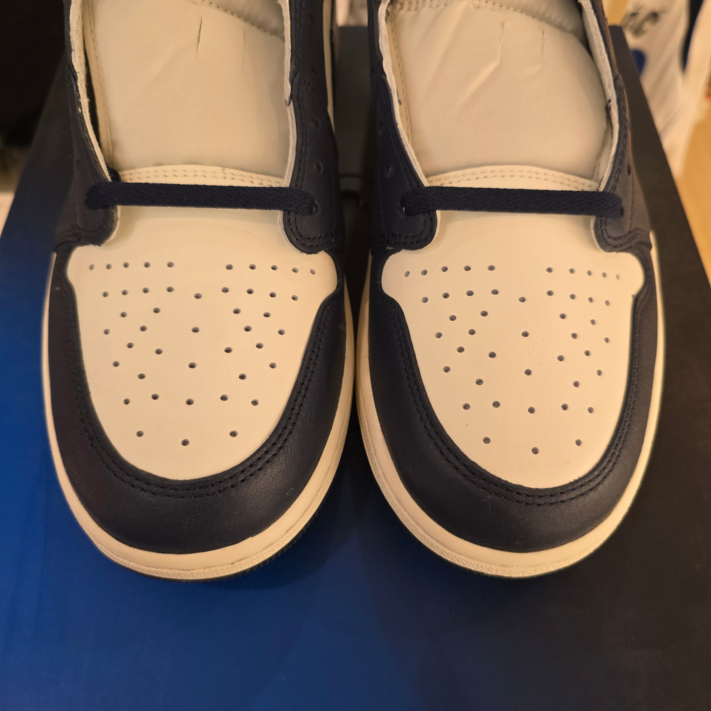 Jordan 1 Low OG Obsidian UNC SZ 14 REP BOX MISSING LID