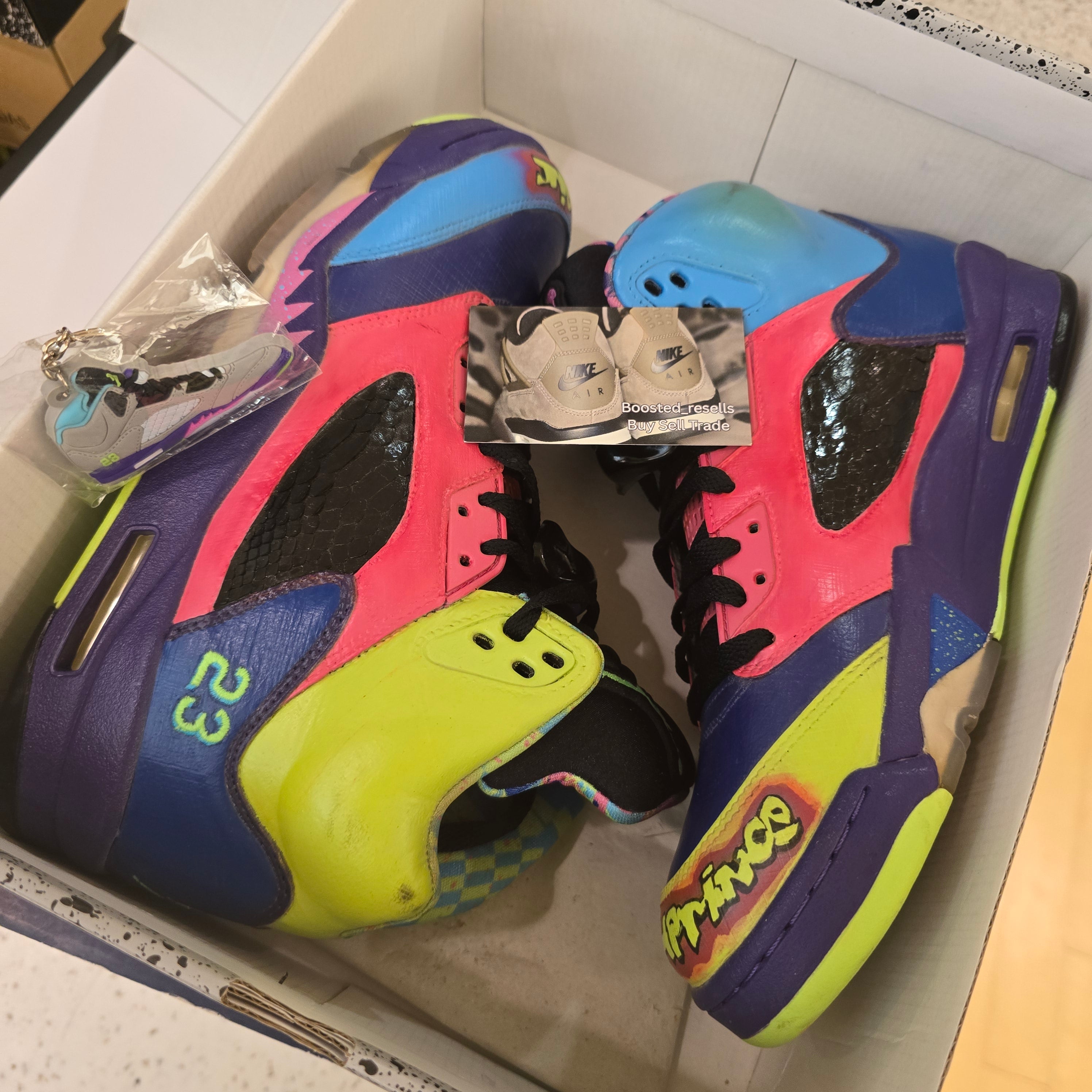 CUSTOM Jordan 5 Retro Bel-Air SZ 10 New with Imperfections