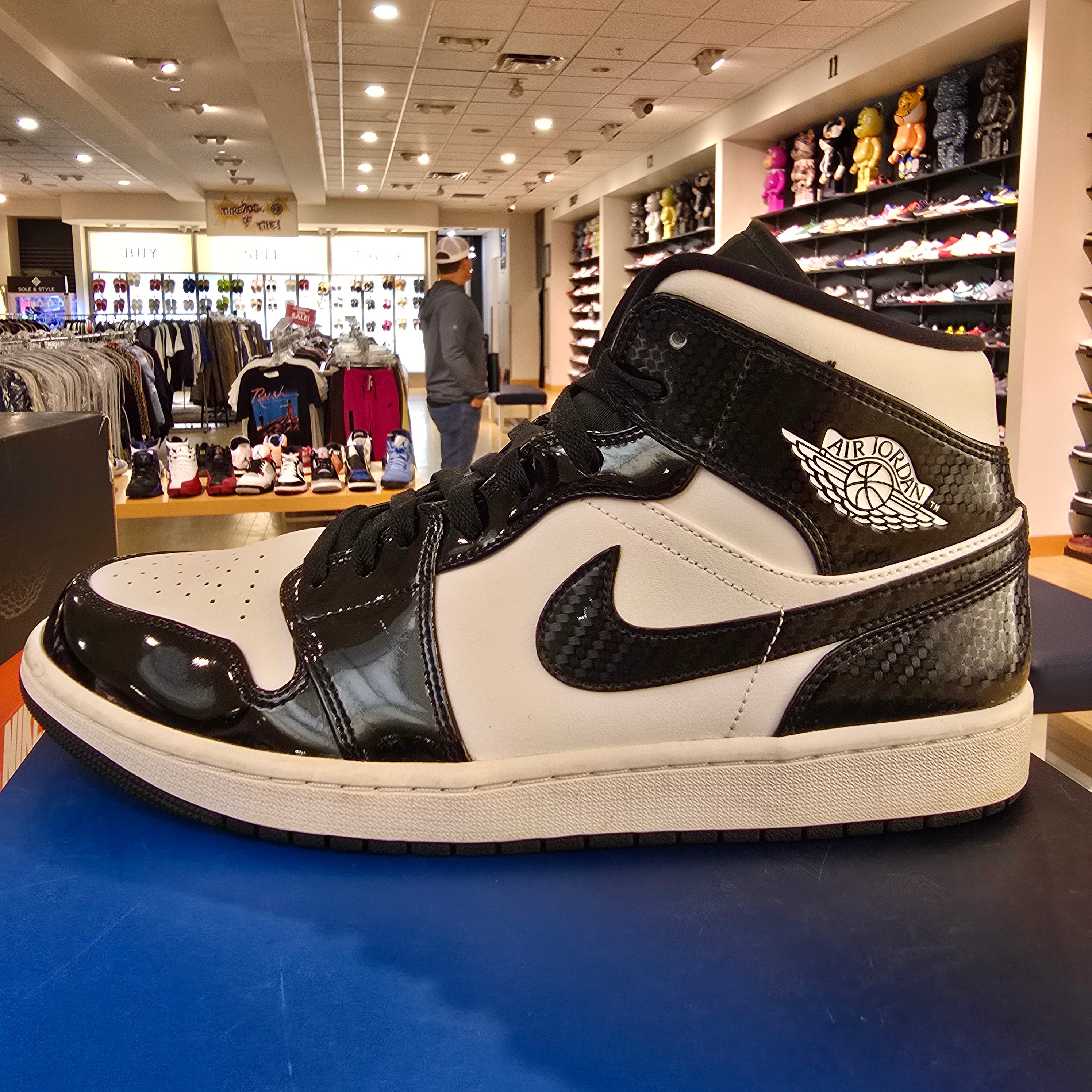 Jordan 1 Mid Carbon Fiber SZ 12 USED NO BOX