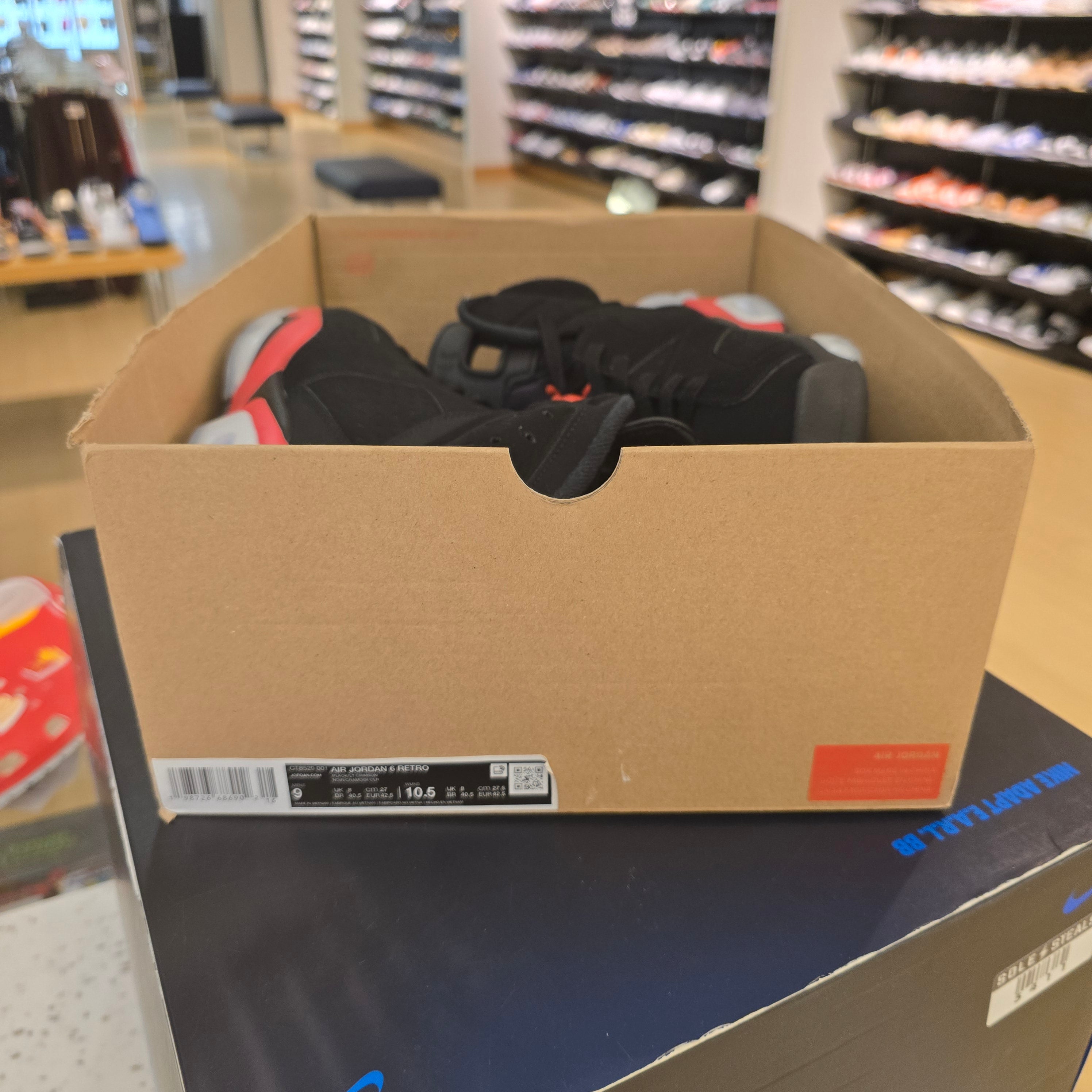 Jordan 6 Retro Infrared Salesman SZ 9 USED MISSING LID