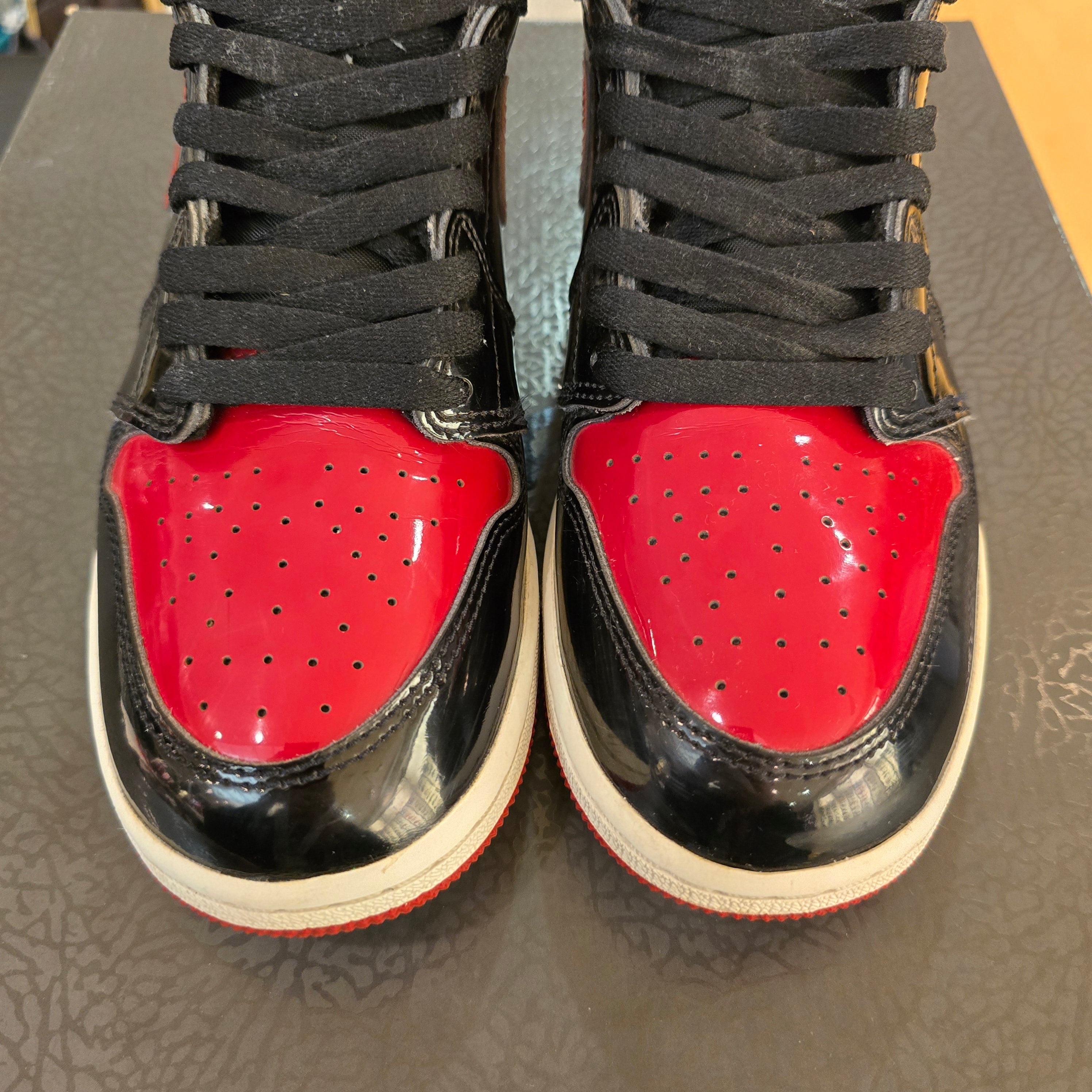 Jordan 1 Retro High OG Patent Bred (GS) SZ 7Y USED