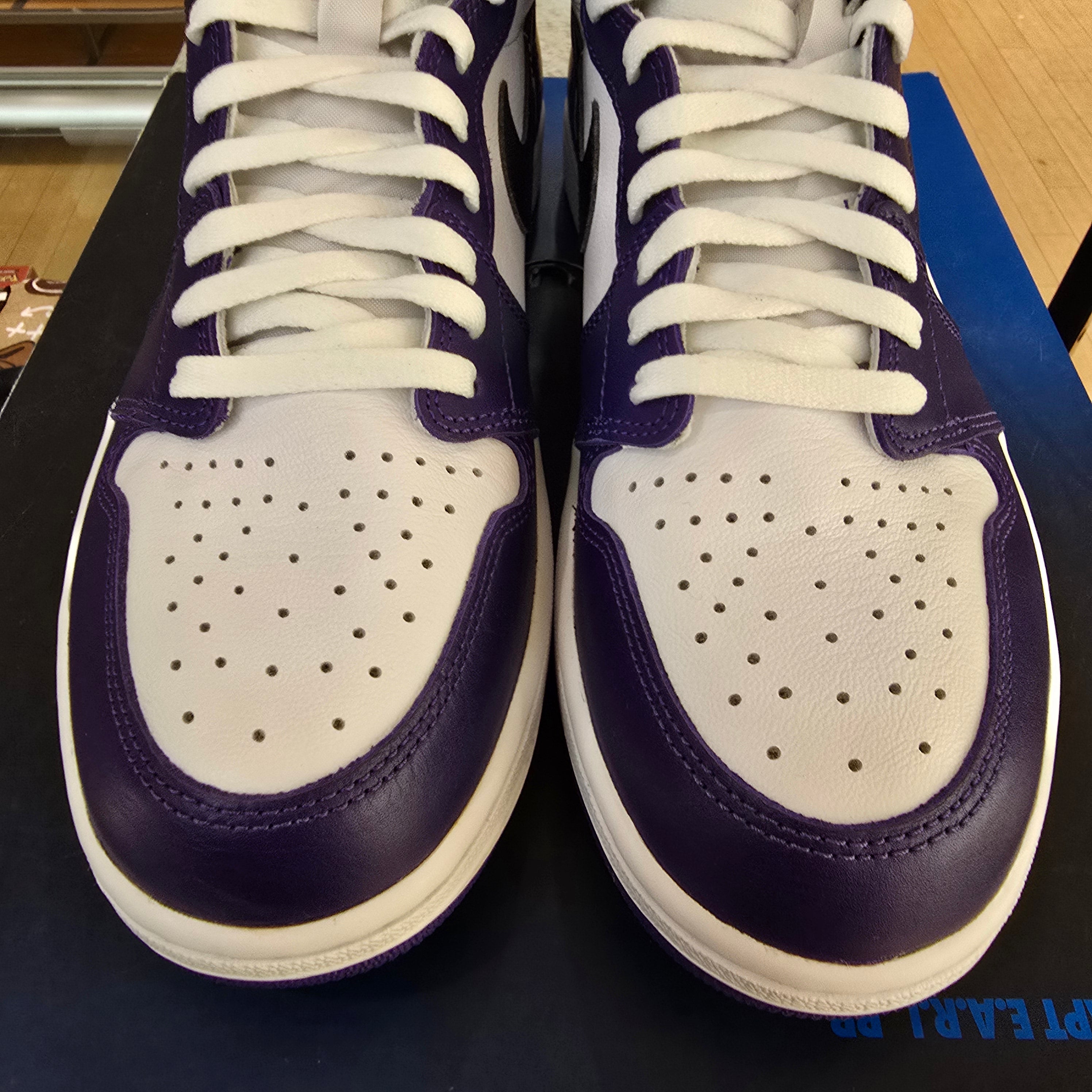 Jordan 1 Retro High Court Purple White SZ 12 USED