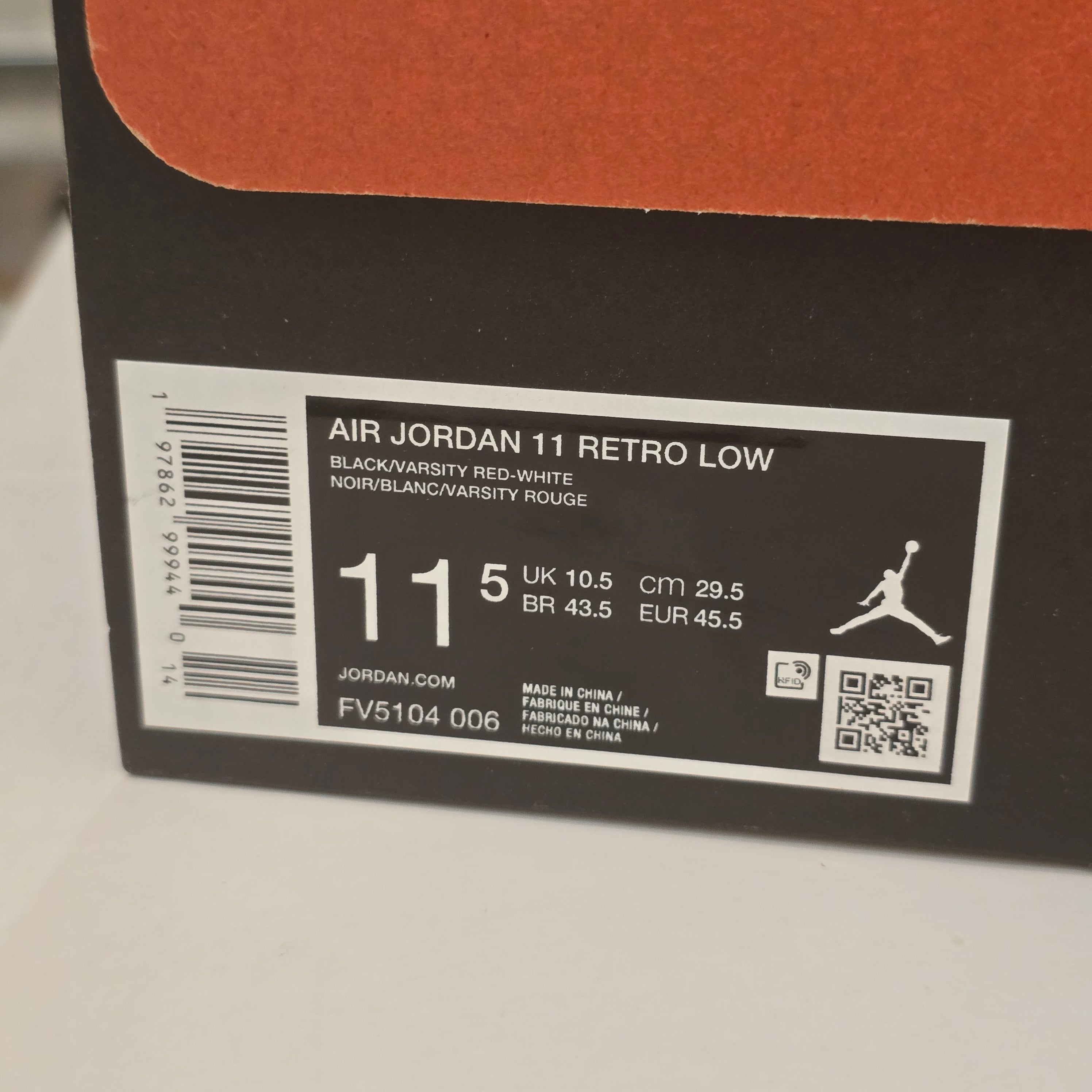 Jordan 11 Retro Low Bred (2025) SZ 11.5