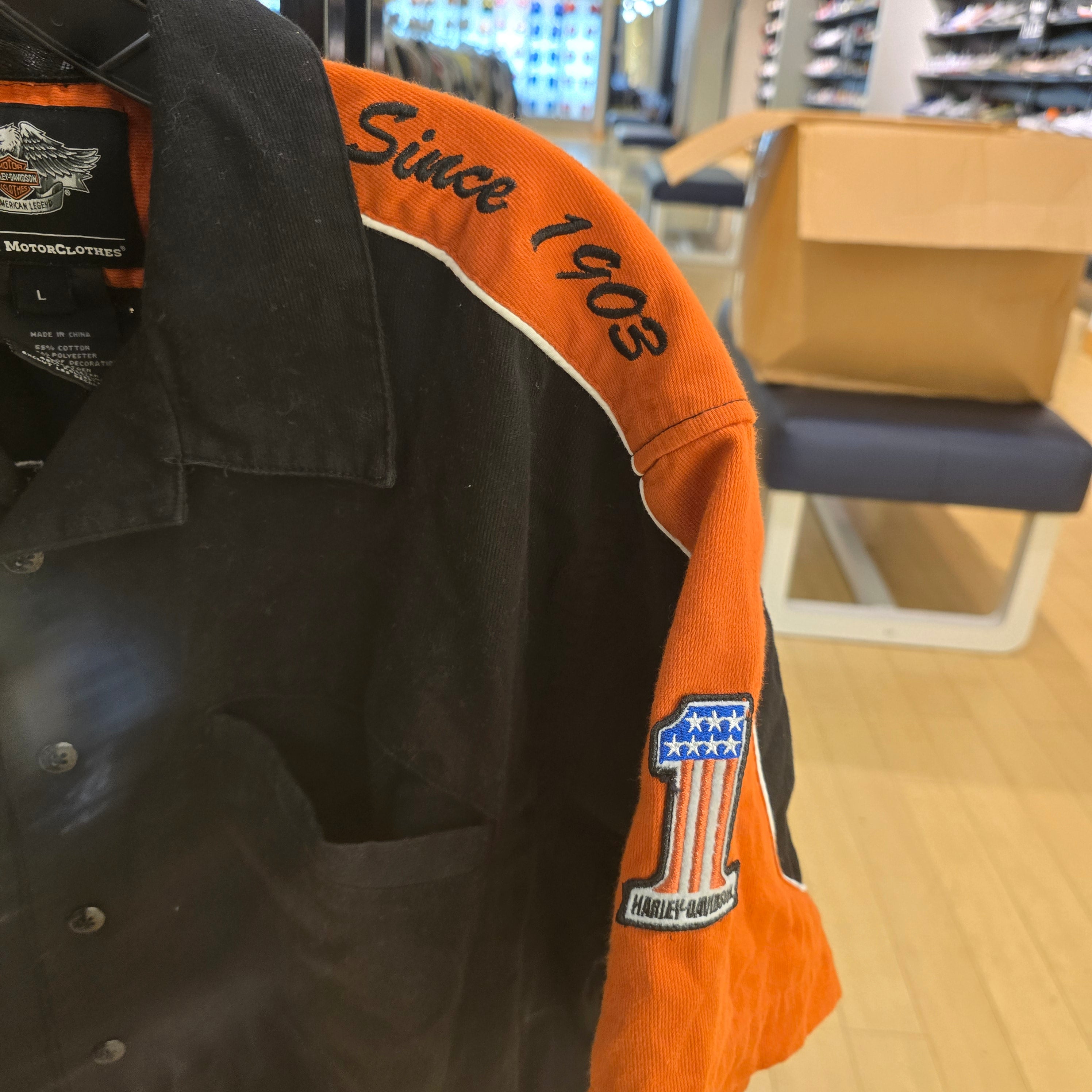 Harley Davidson Button Up Shirt SZ Large