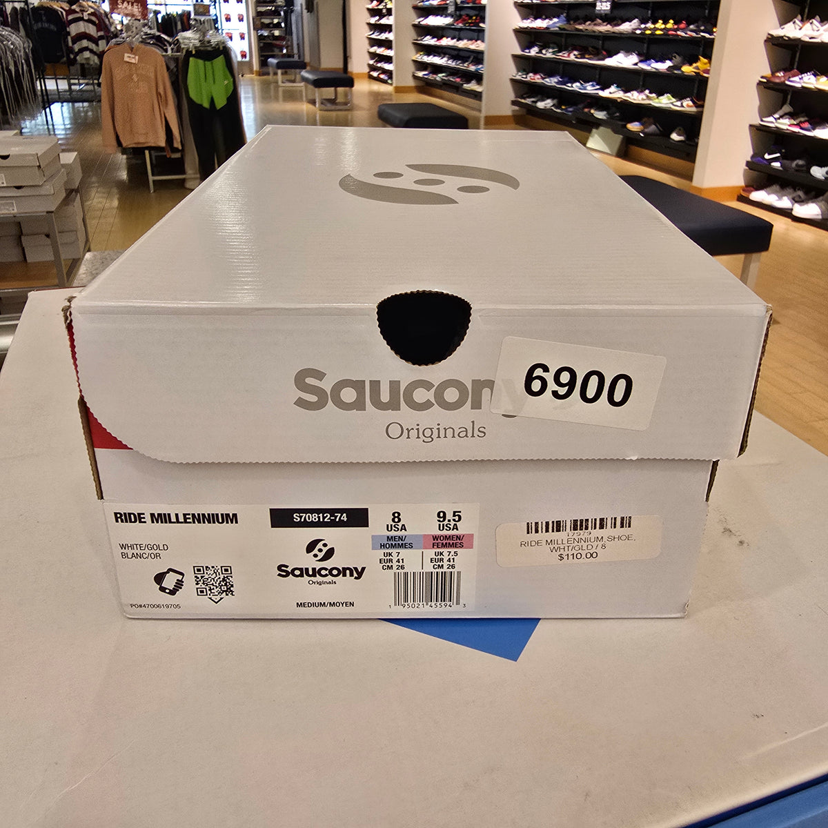 Saucony Ride Millennium White Gold SZ 8 USED