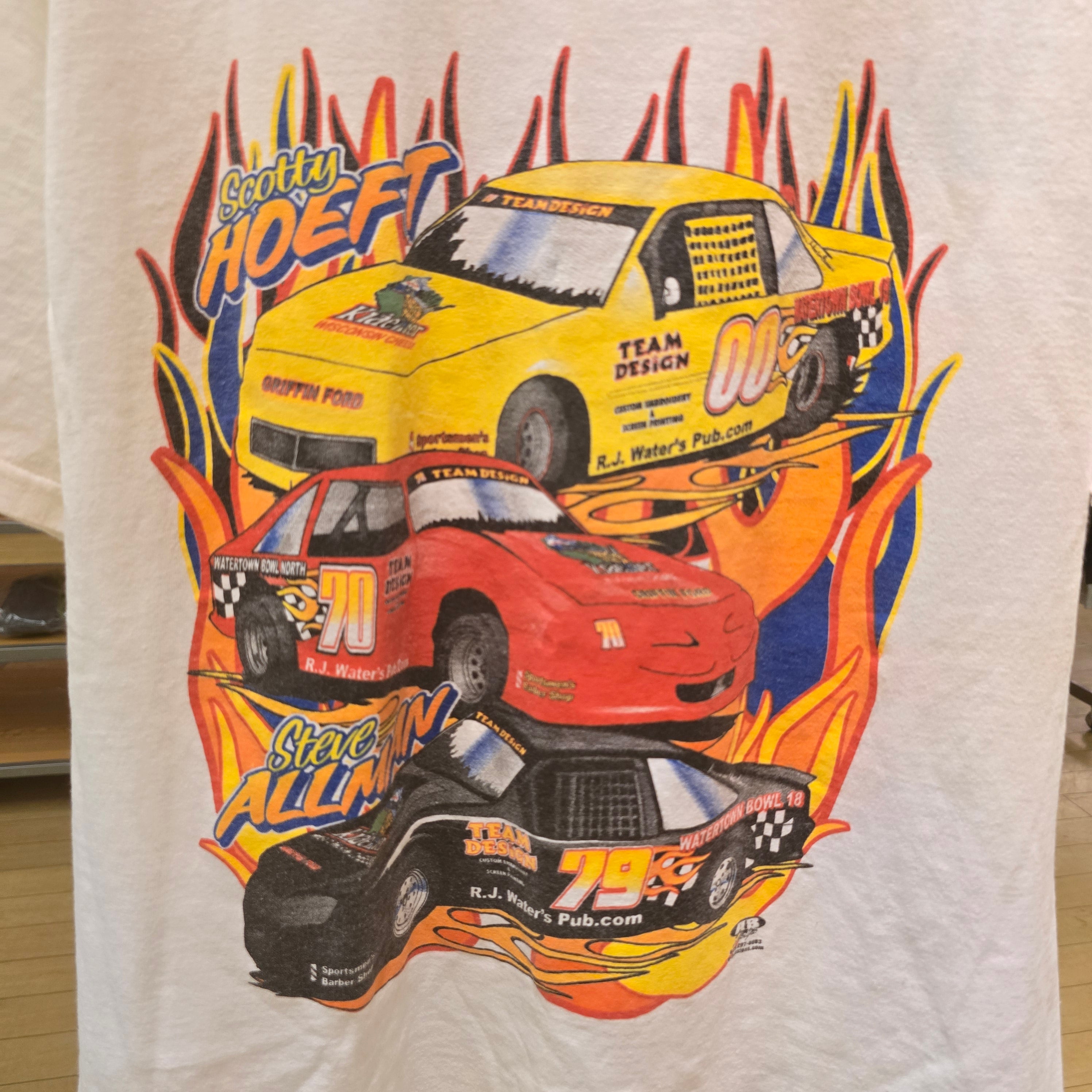 Hoeft Motorsports Racing Tee White Size Large