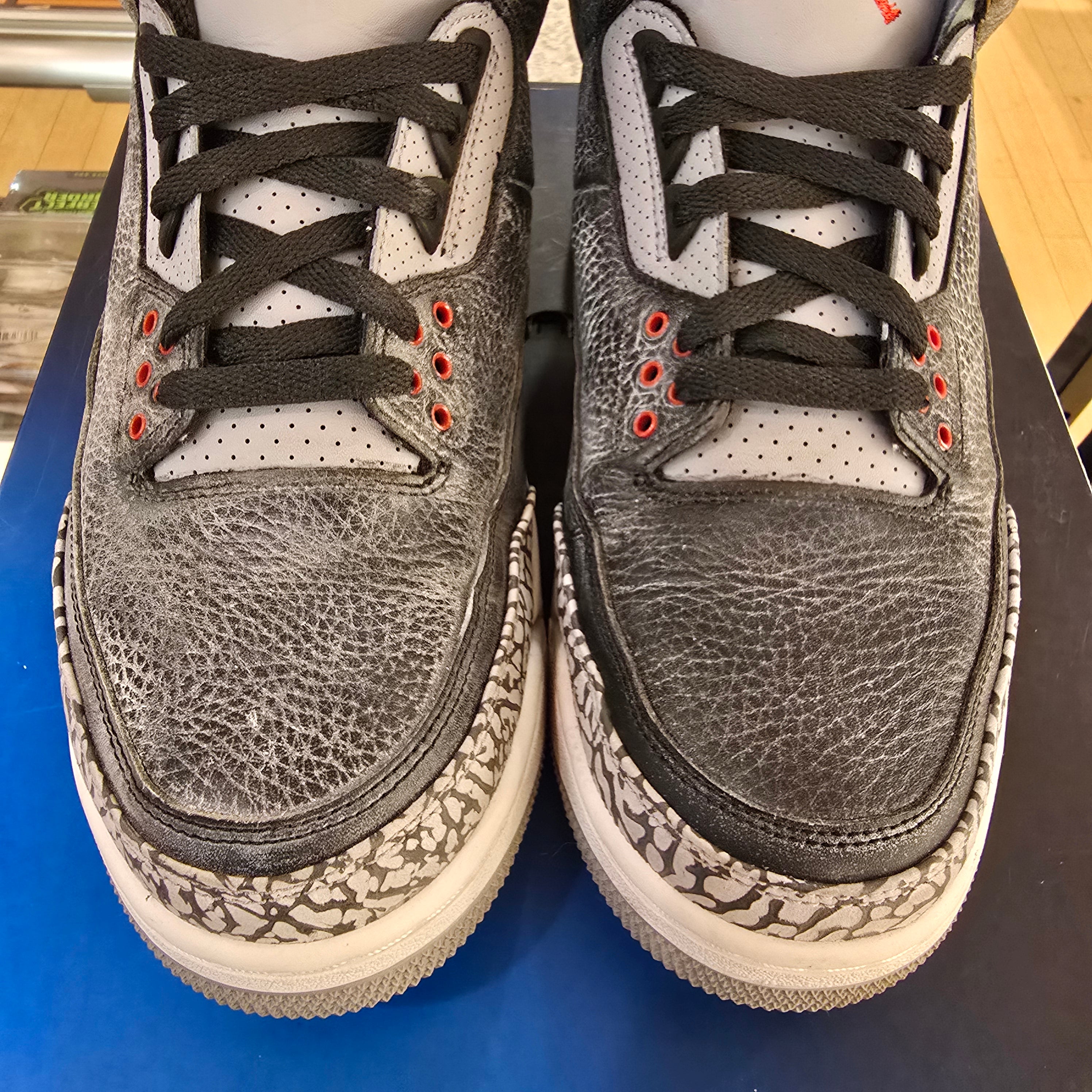Jordan 3 Retro Black Cement (2018) SZ 12 USED GLITTERING