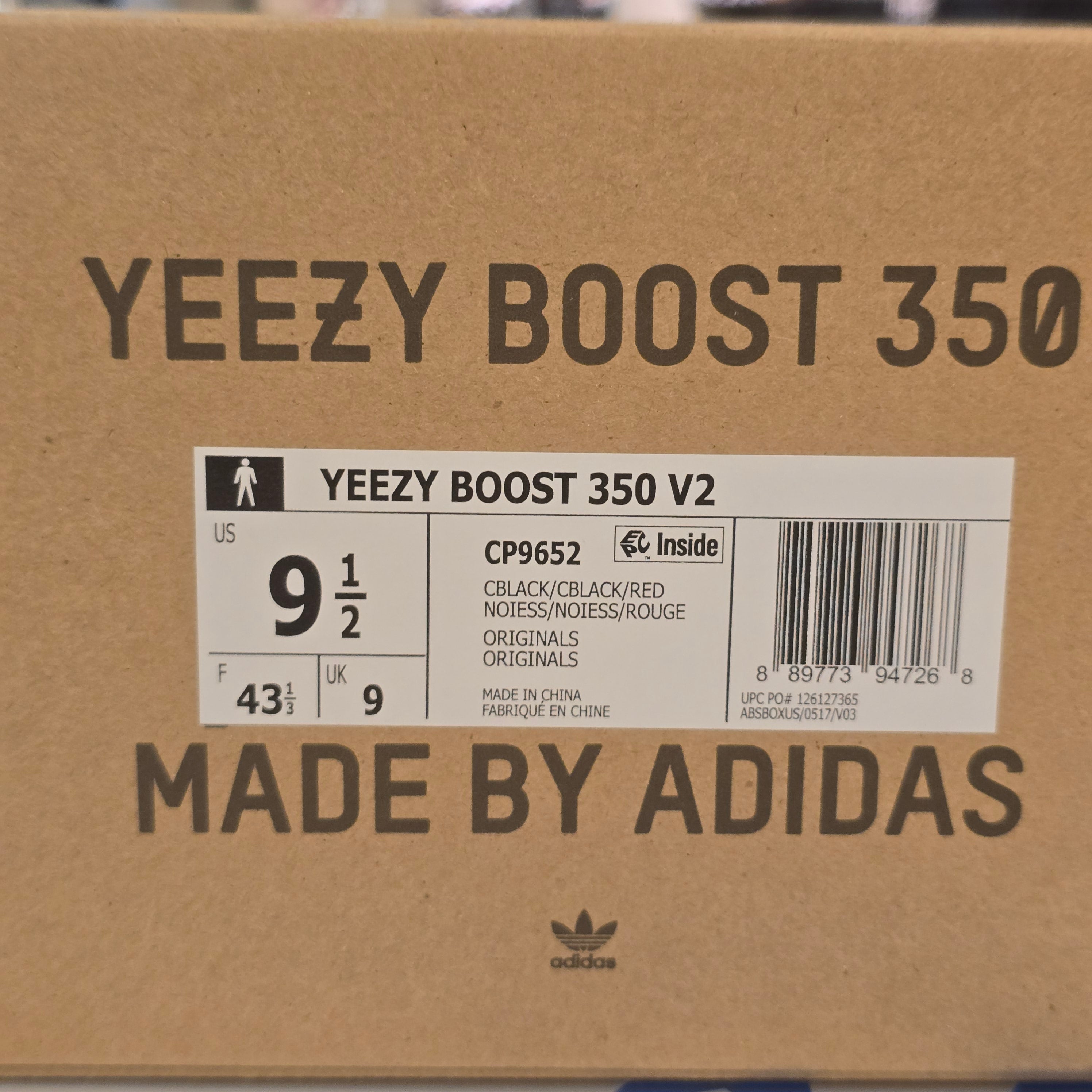 Adidas Yeezy Boost 350 V2 Black Red SZ 9.5