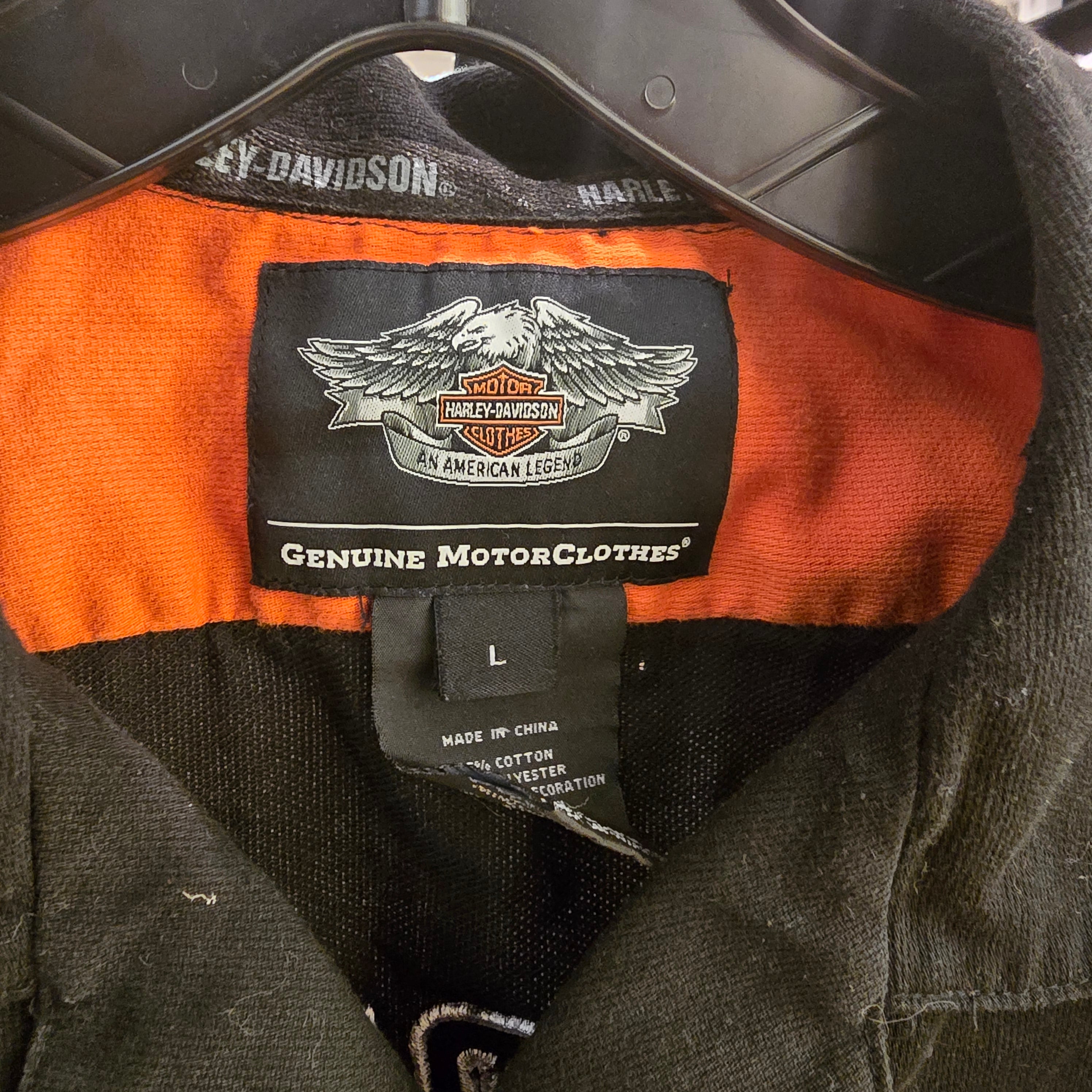Harley Davidson Button Up Shirt SZ Large