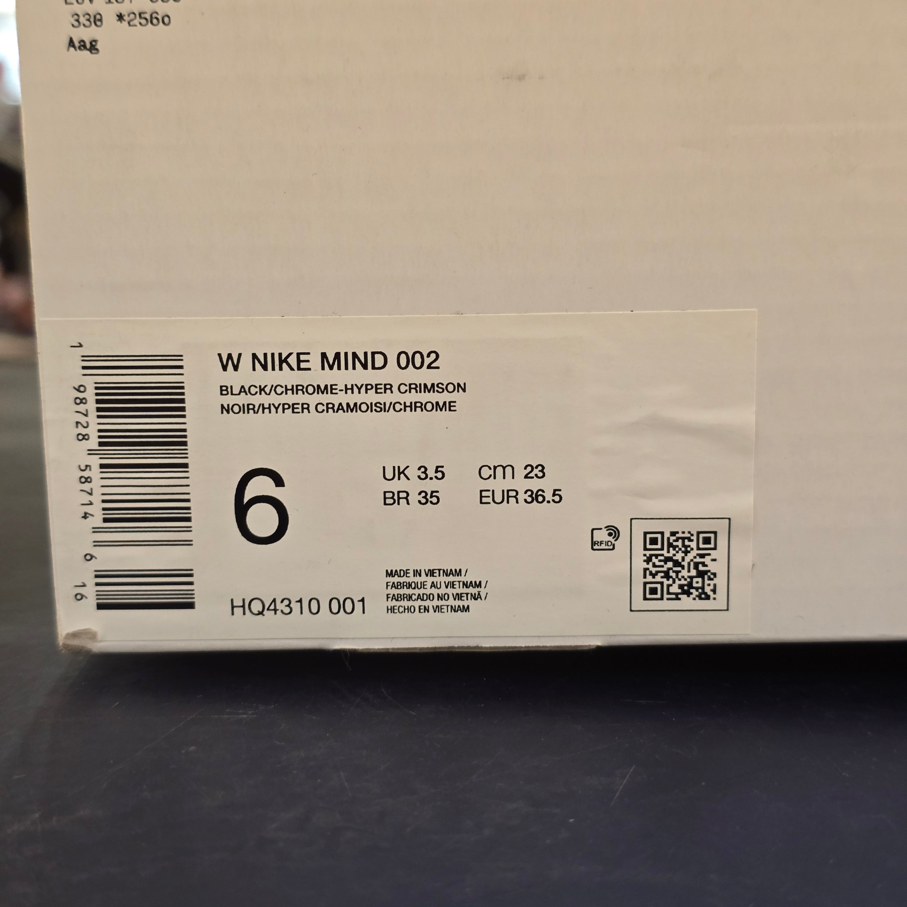 Nike Mind 002 Black Chrome Women's SZ 6/4.5M MISSING LID