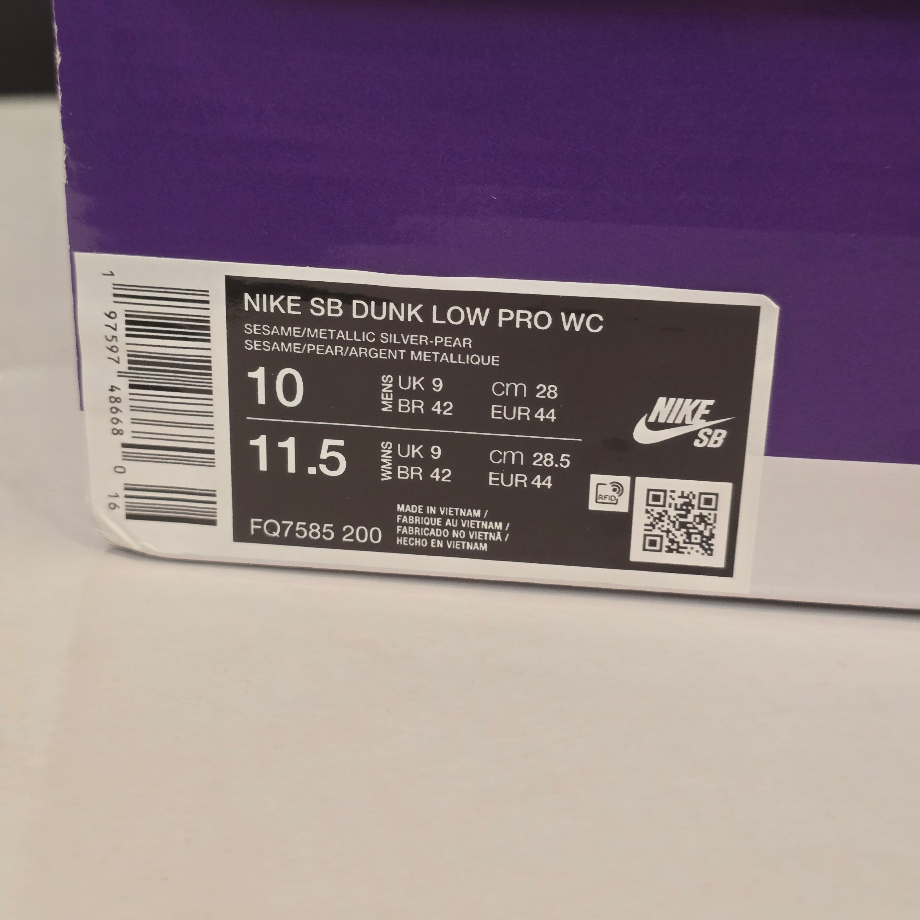 Nike SB Dunk Low Escargot SZ 10