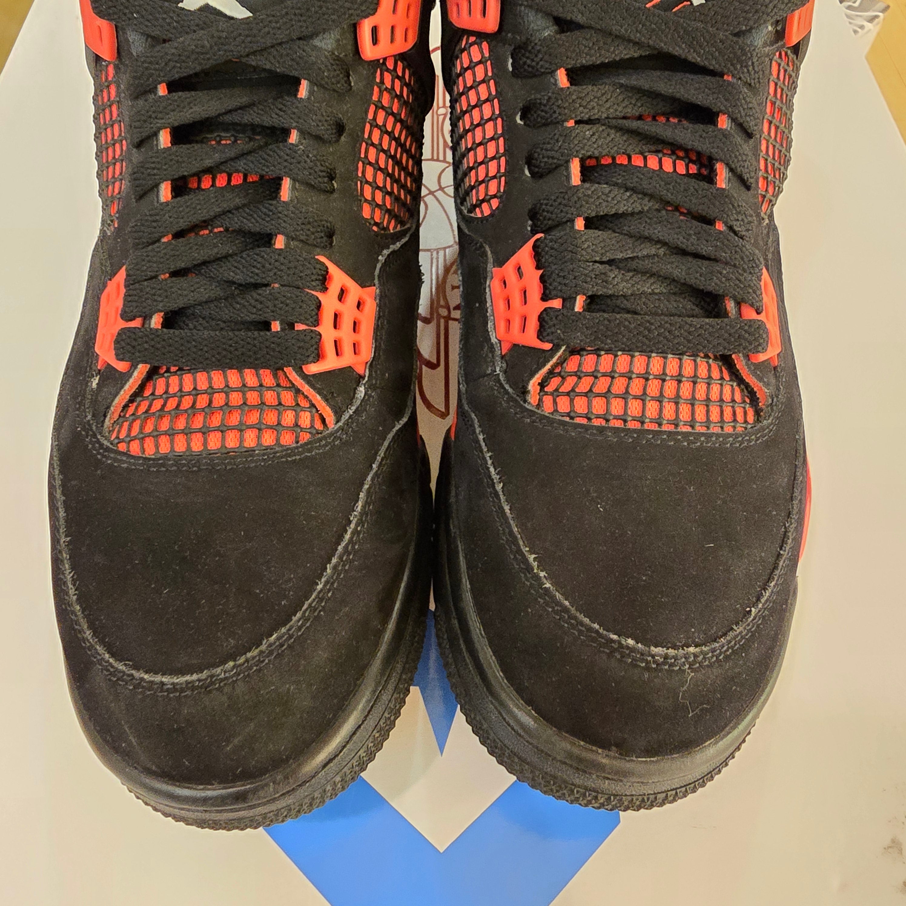 Jordan 4 Retro Red Thunder SZ 10.5 USED REP BOX