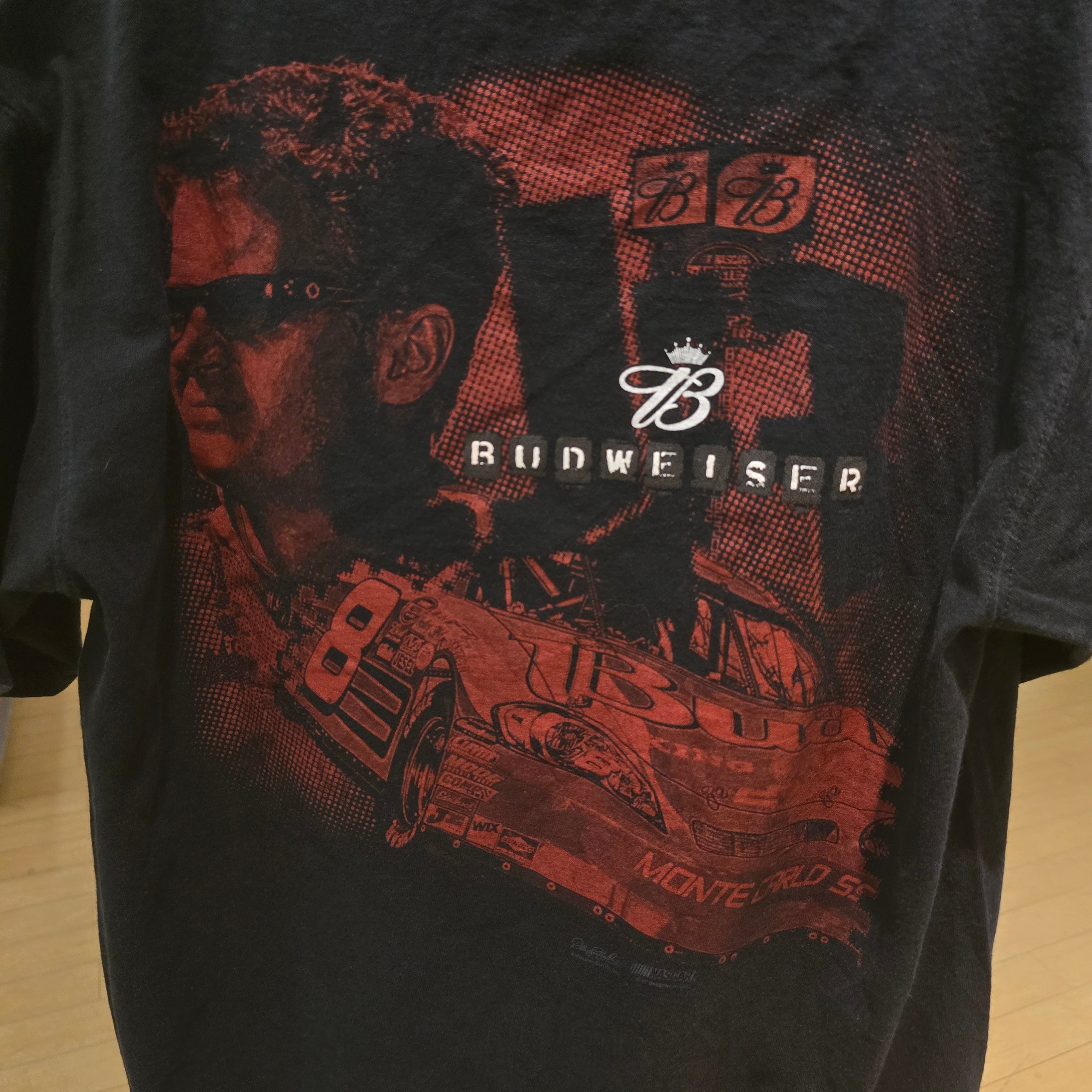 Y2K Dale Earnhardt Jr Budweiser Tee Black Size Medium