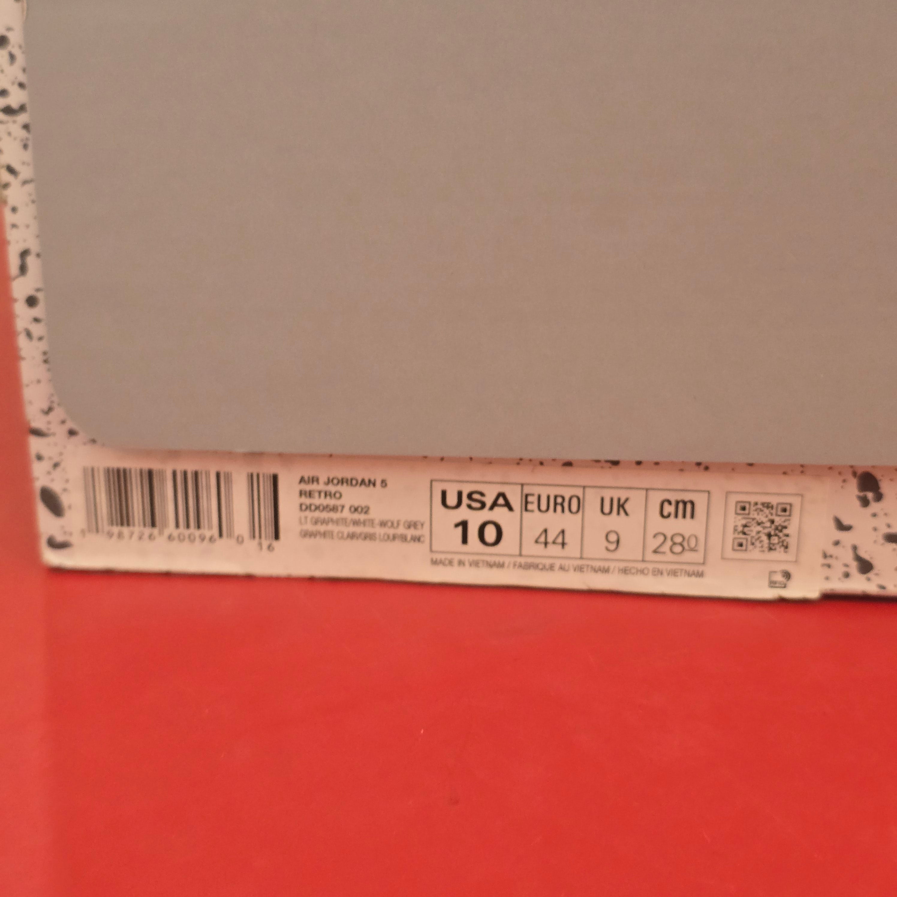 Jordan 5 Retro Wolf Grey (2026) SZ 10 USED