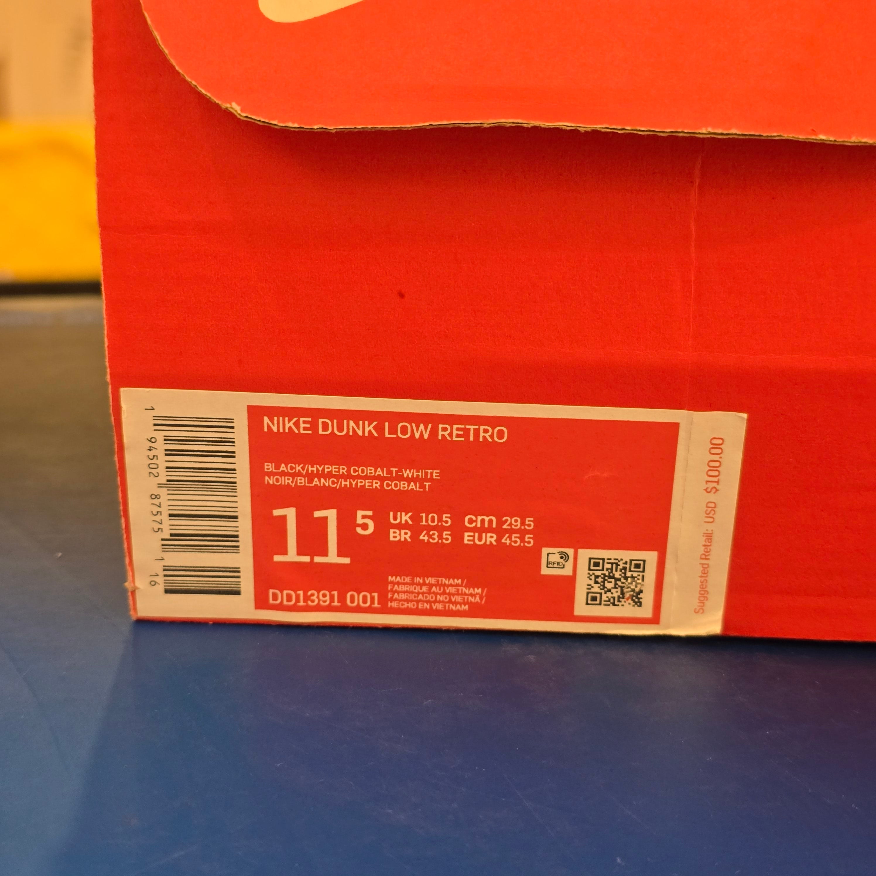 Nike Dunk Low Hyper Cobalt SZ 11.5 USED