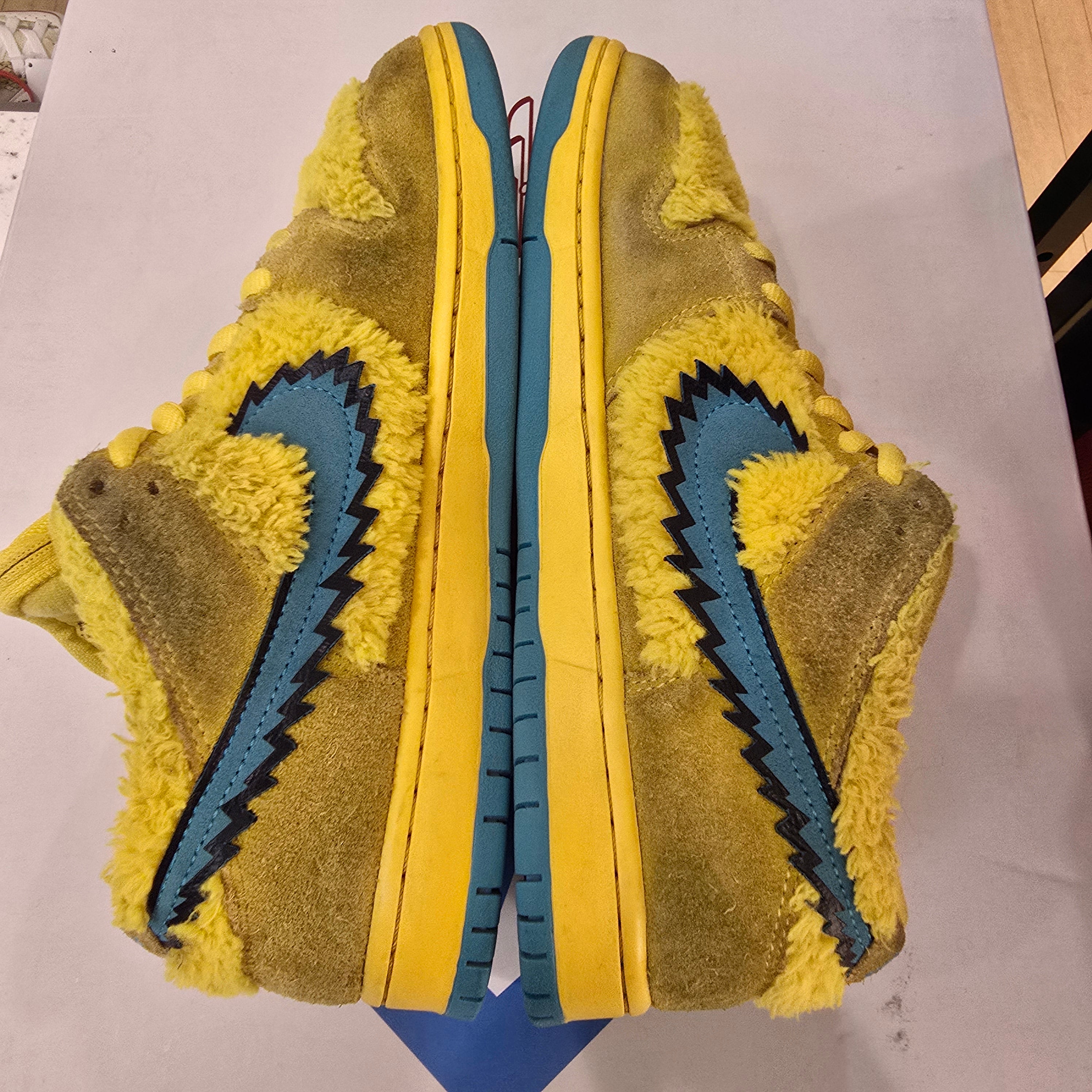 Nike SB Dunk Low Grateful Dead Bears Opti Yellow SZ 8.5 USED NO BOX