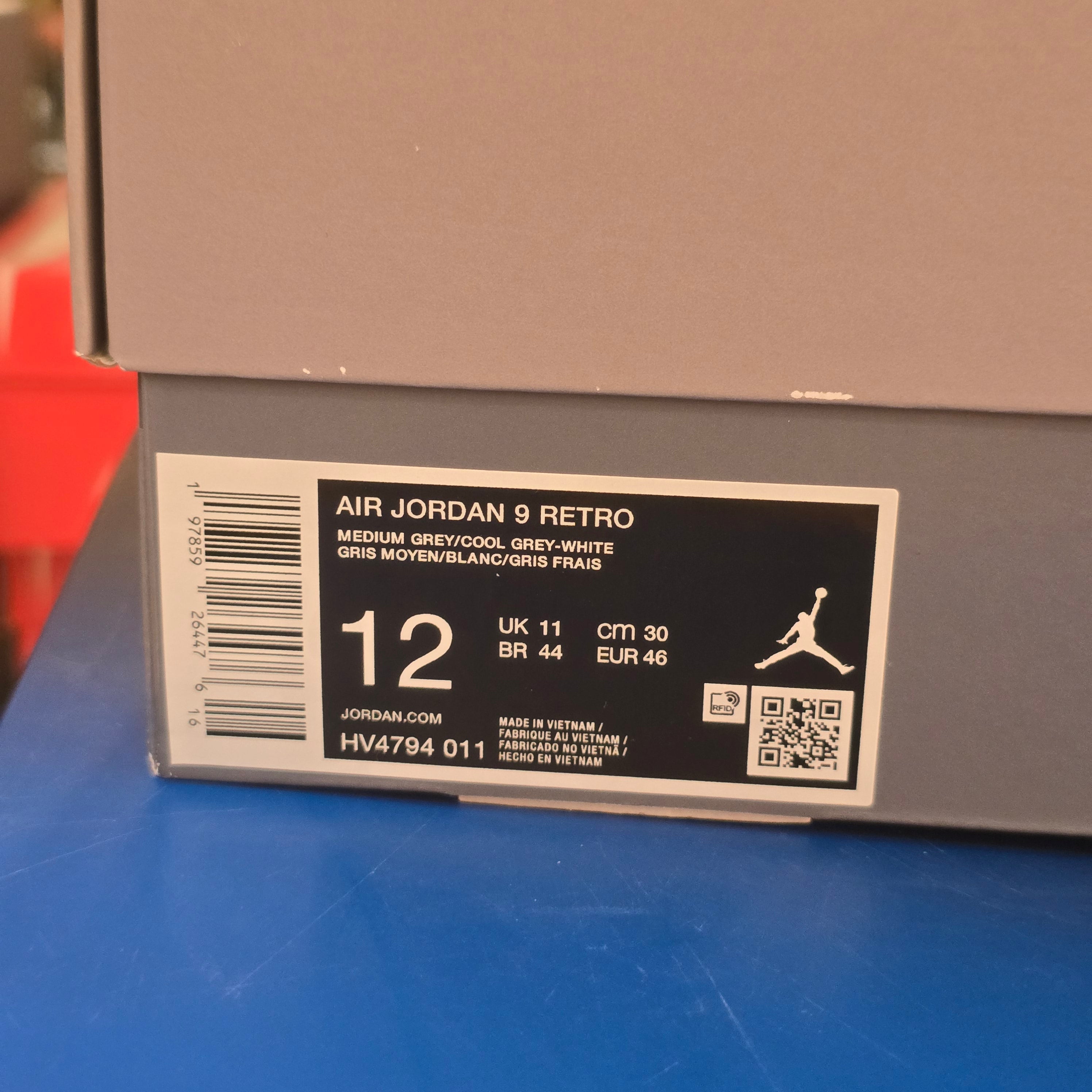 Jordan 9 Retro Cool Grey (2025) SZ 12