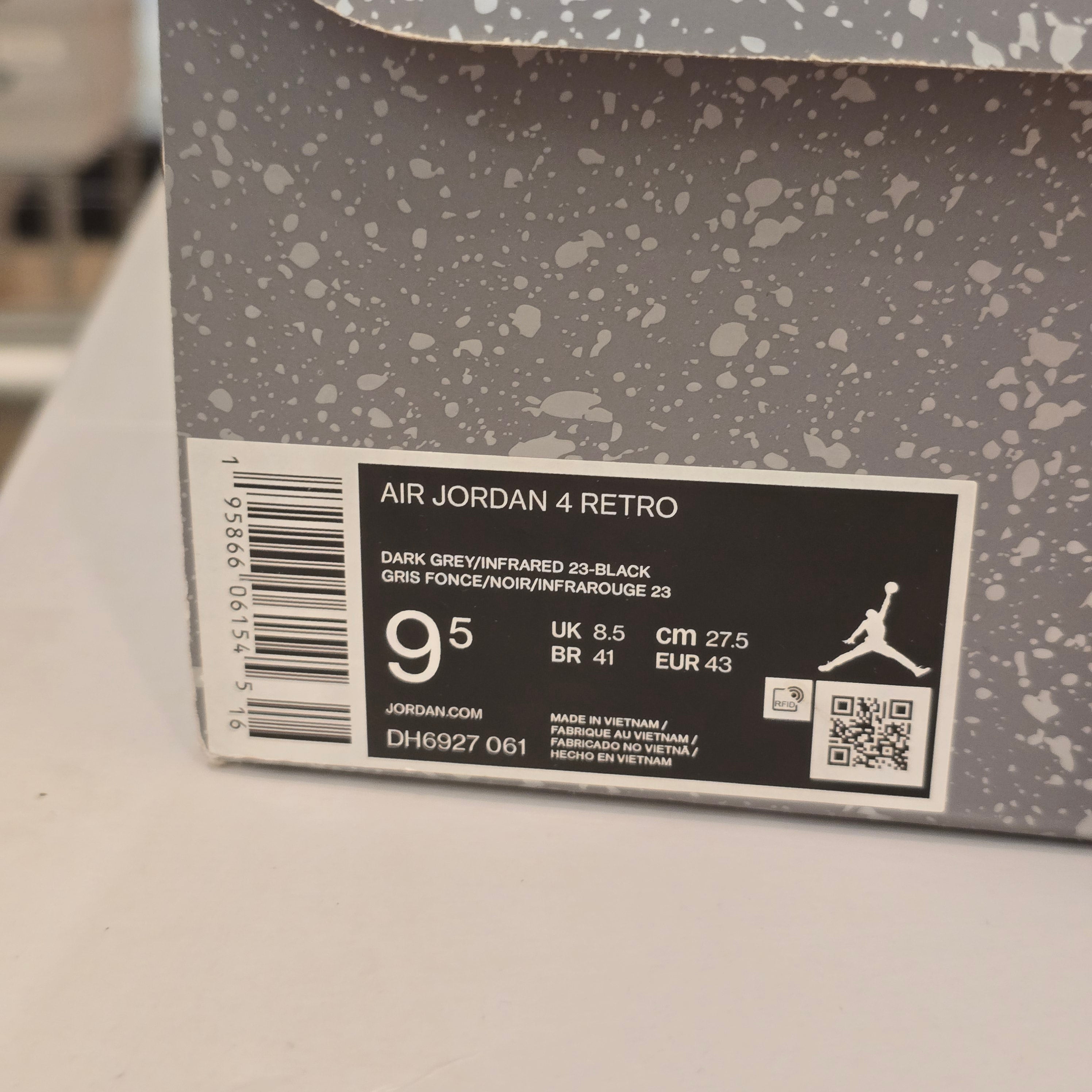 Jordan 4 Retro Infrared SZ 9.5 USED